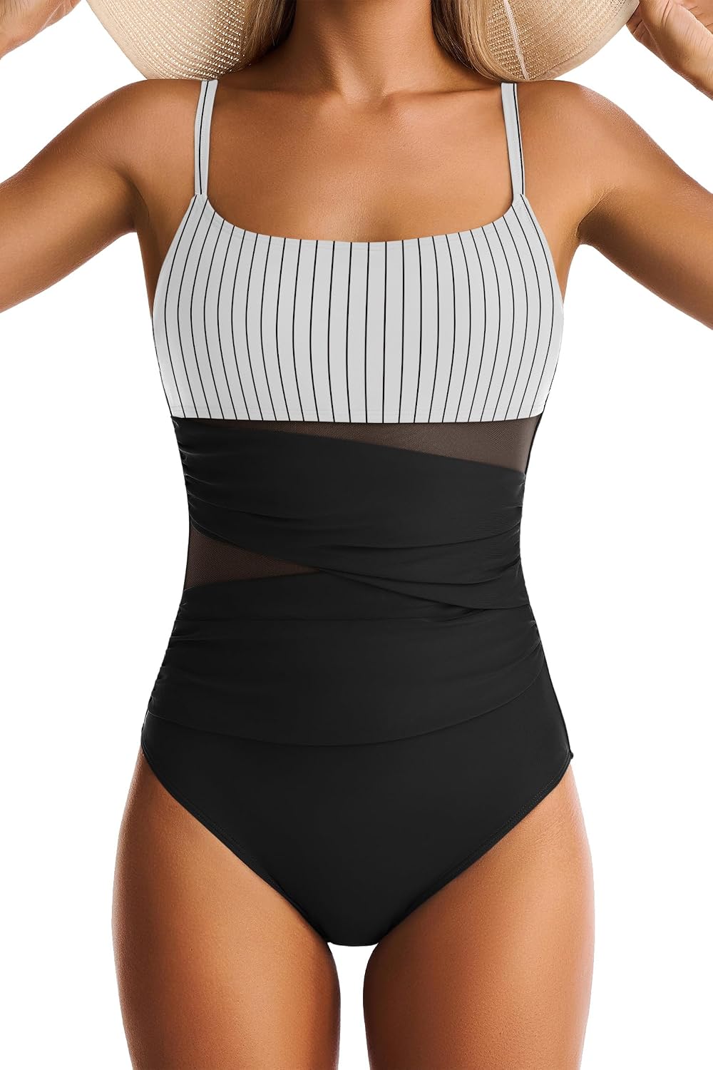 EVOCRCO Square Neck Tummy Control Swimsuit — image 9