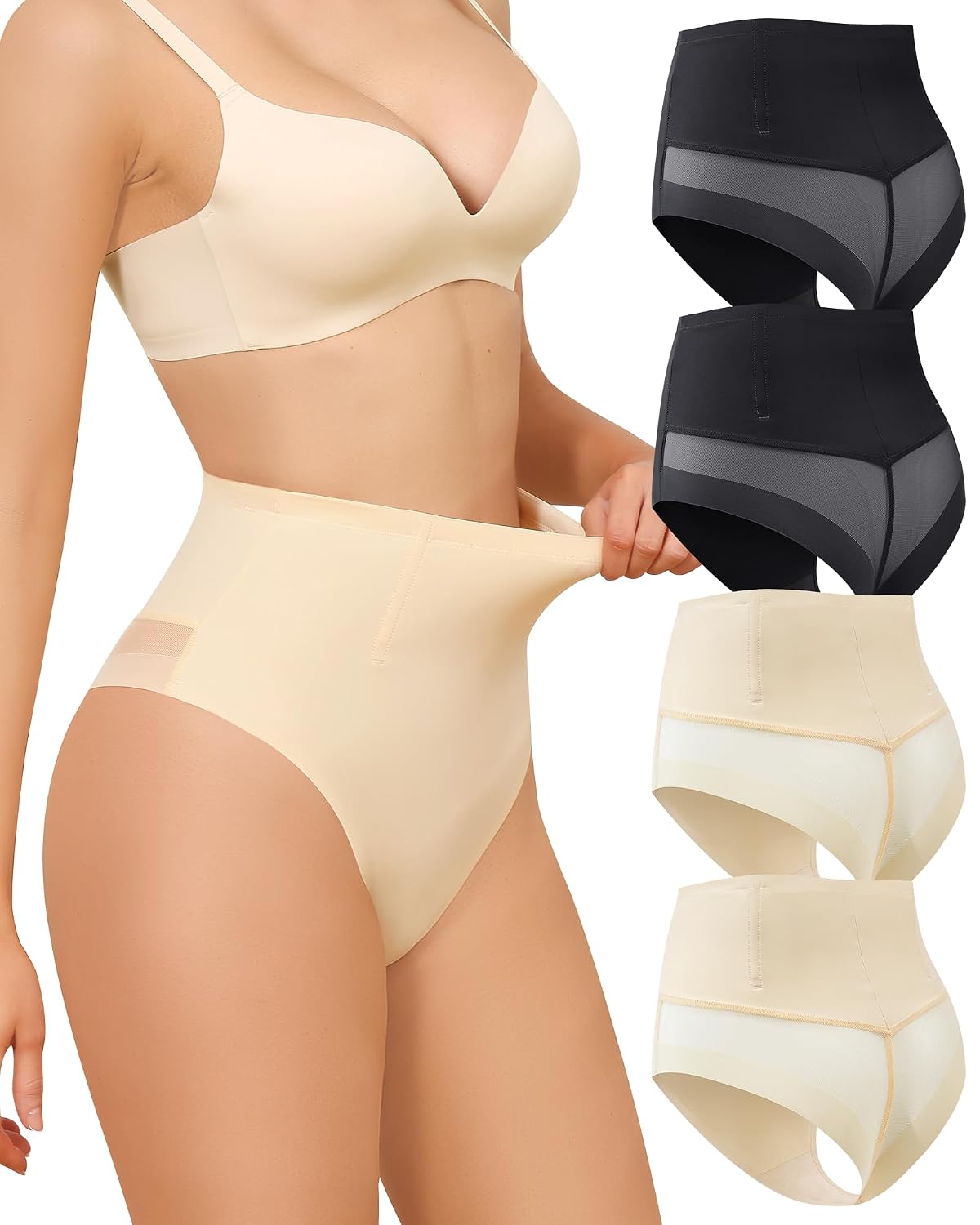 LEVAO High Waisted Tummy Control Thongs