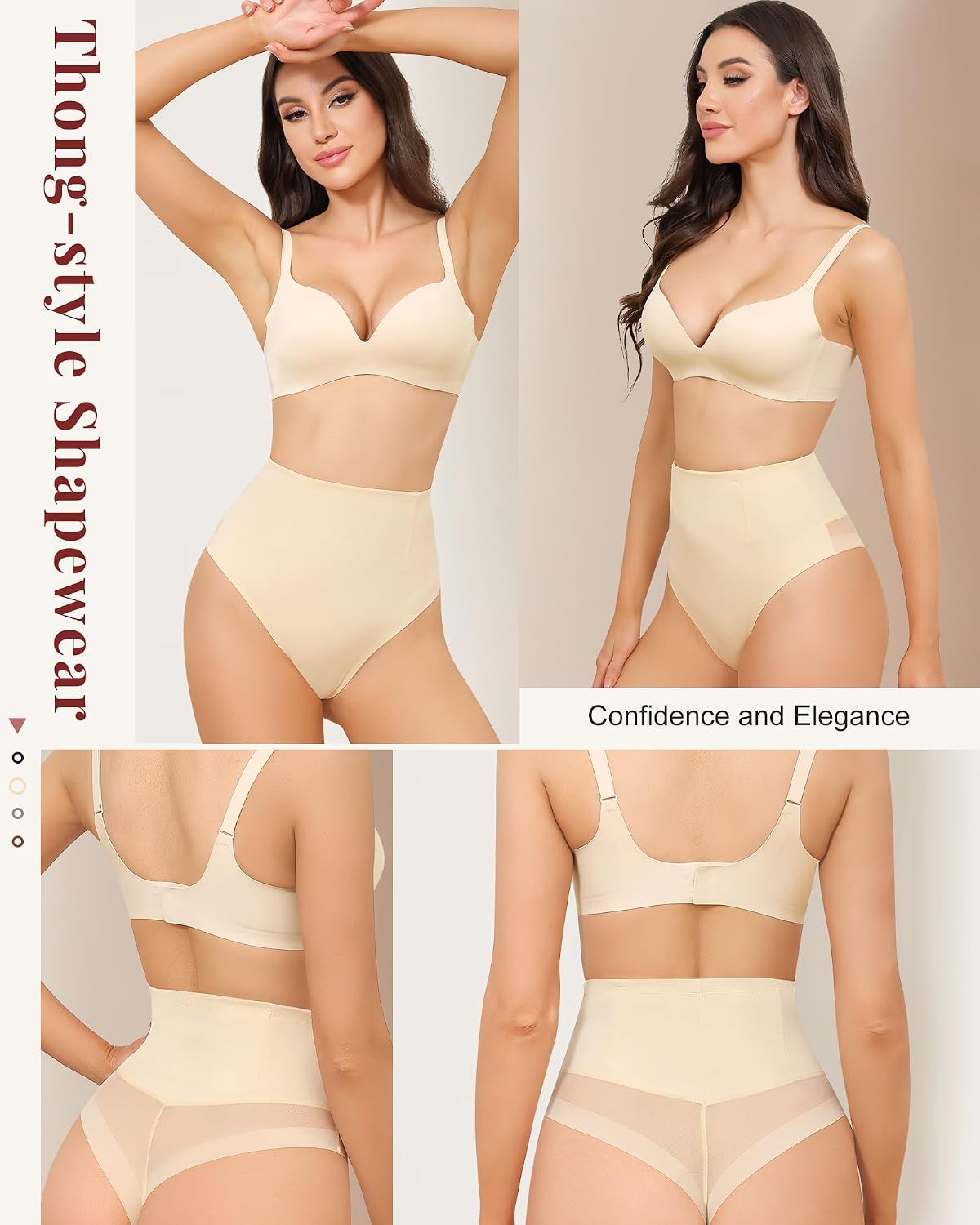 LEVAO High Waisted Tummy Control Thongs — image 2