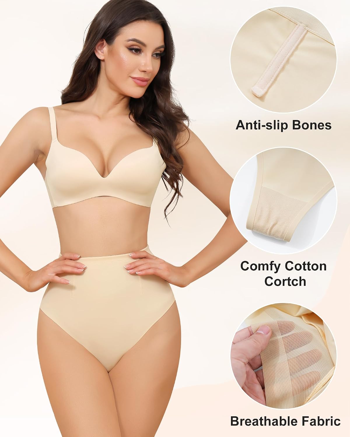 LEVAO High Waisted Tummy Control Thongs — image 6