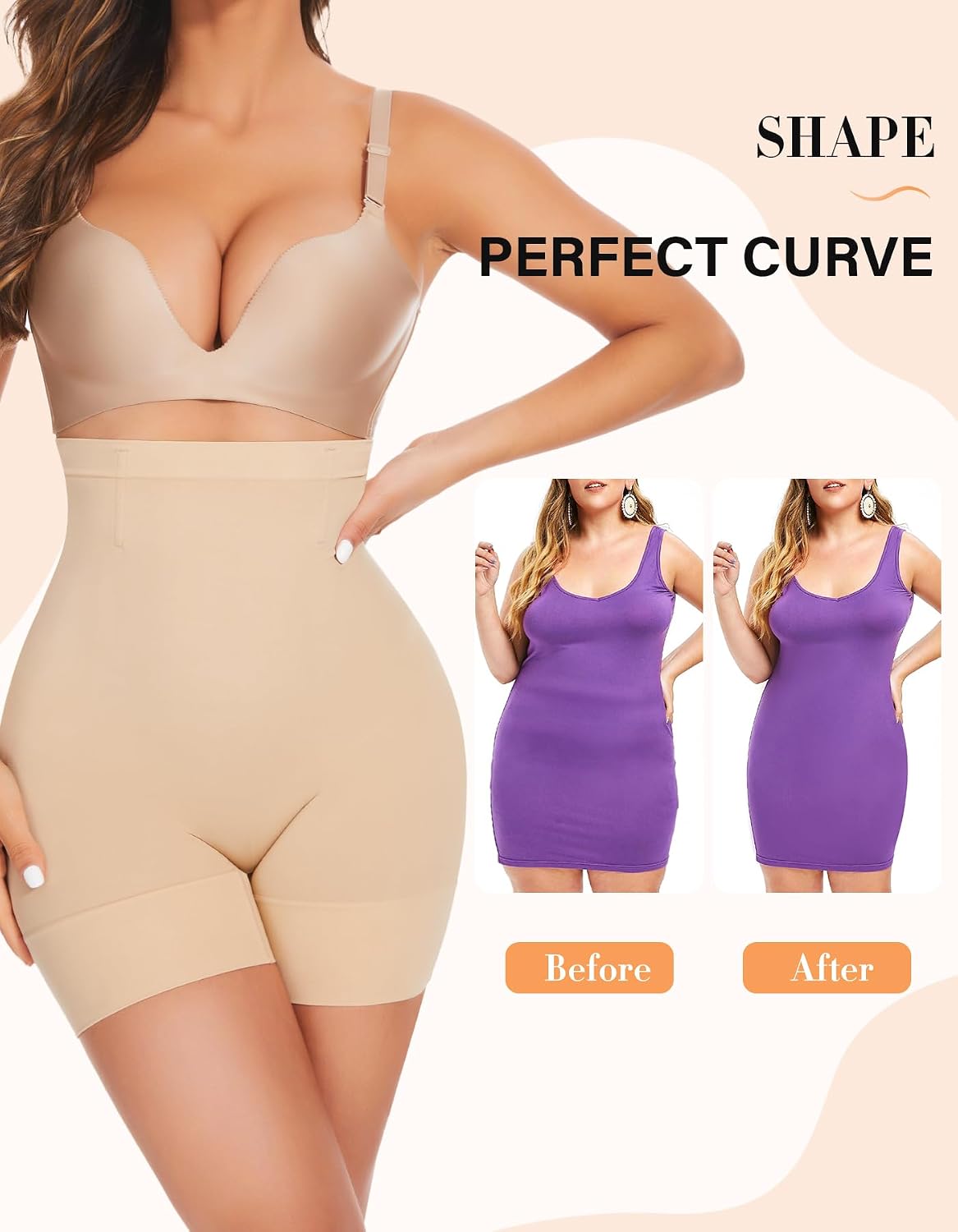 YADIFEN High Waisted Tummy Control Shapewear Shorts — image 4