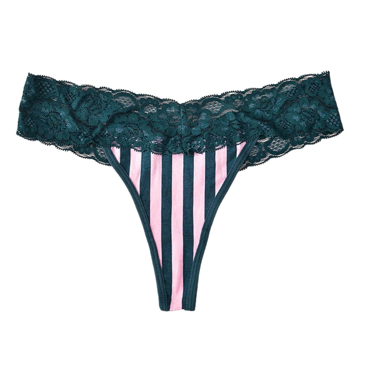 Lace G-String Thongs with Cotton Crotch — image 3