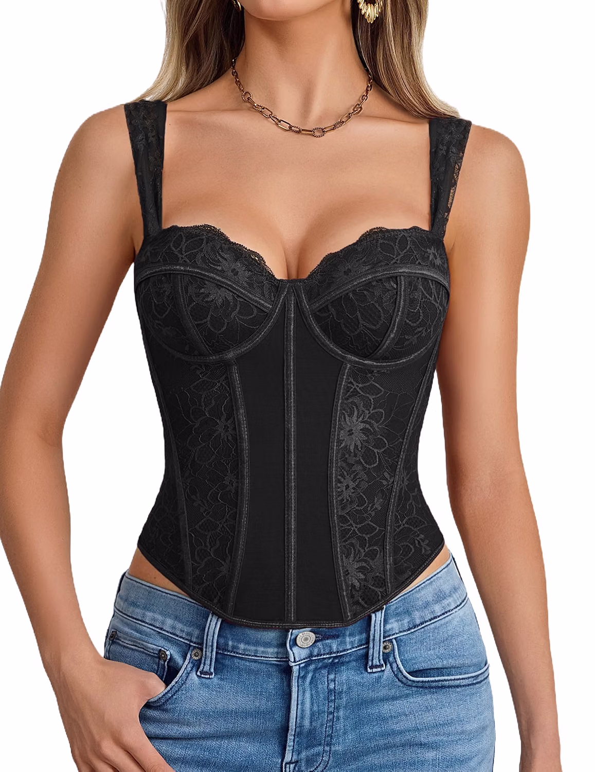 Avidlove Lace Bustier Corset Top for Women