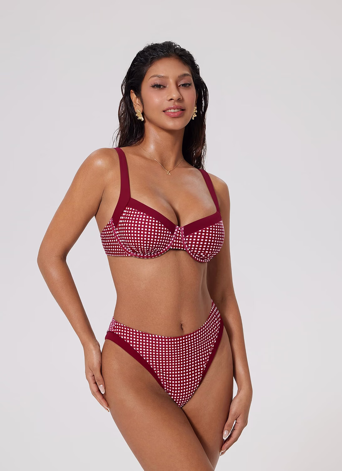 SUUKSESS Color Block High Waisted Bikini Set — image 5