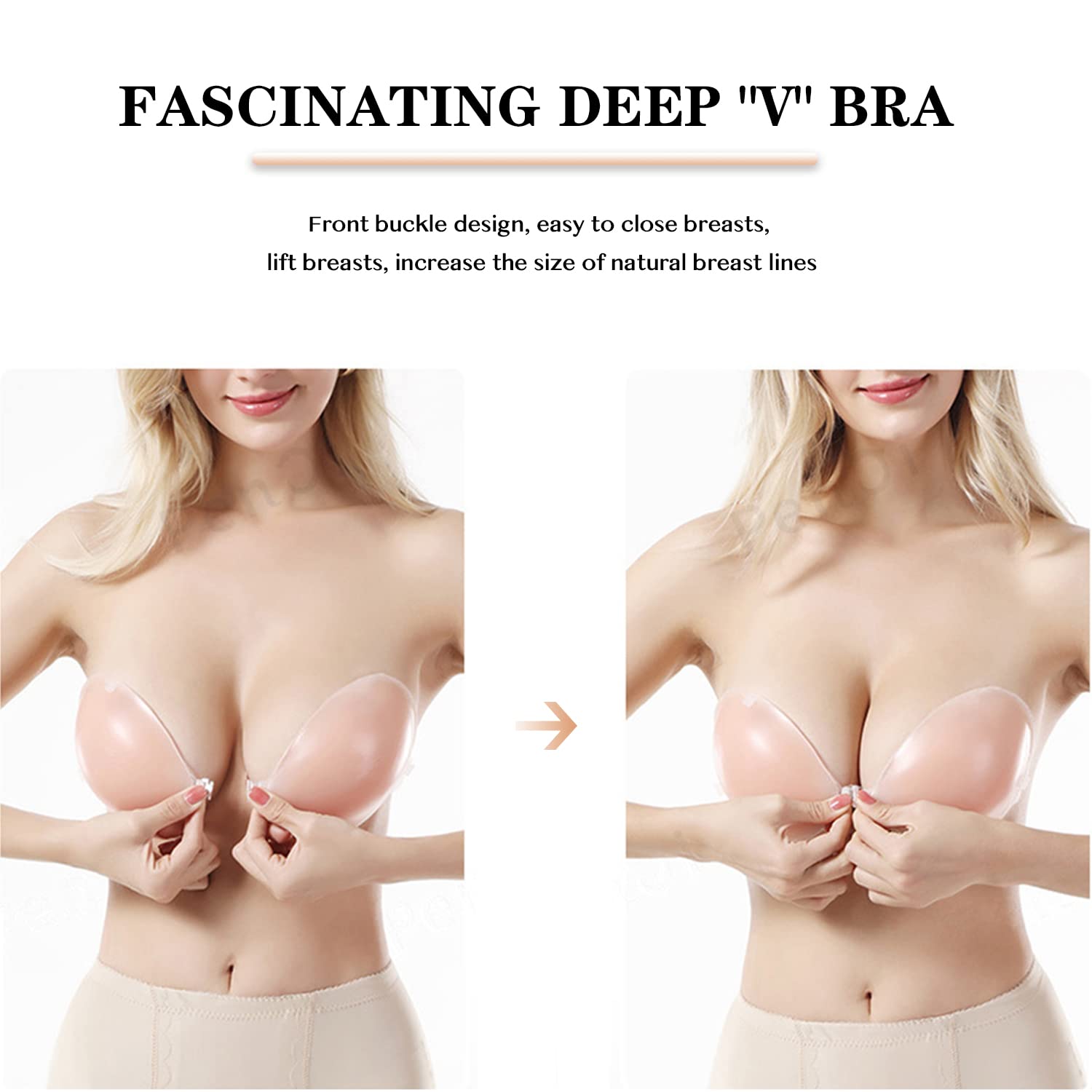 Strapless Adhesive Push-Up Bra for Women — image 4