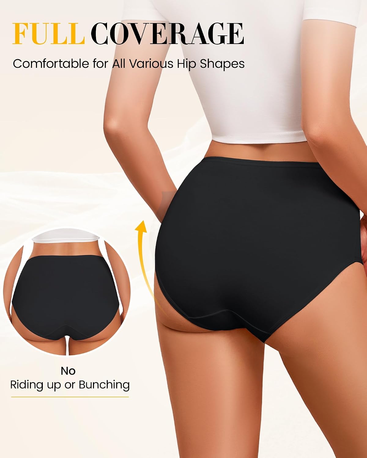 SIMIYA Cotton High Waisted Full Coverage Briefs — image 5