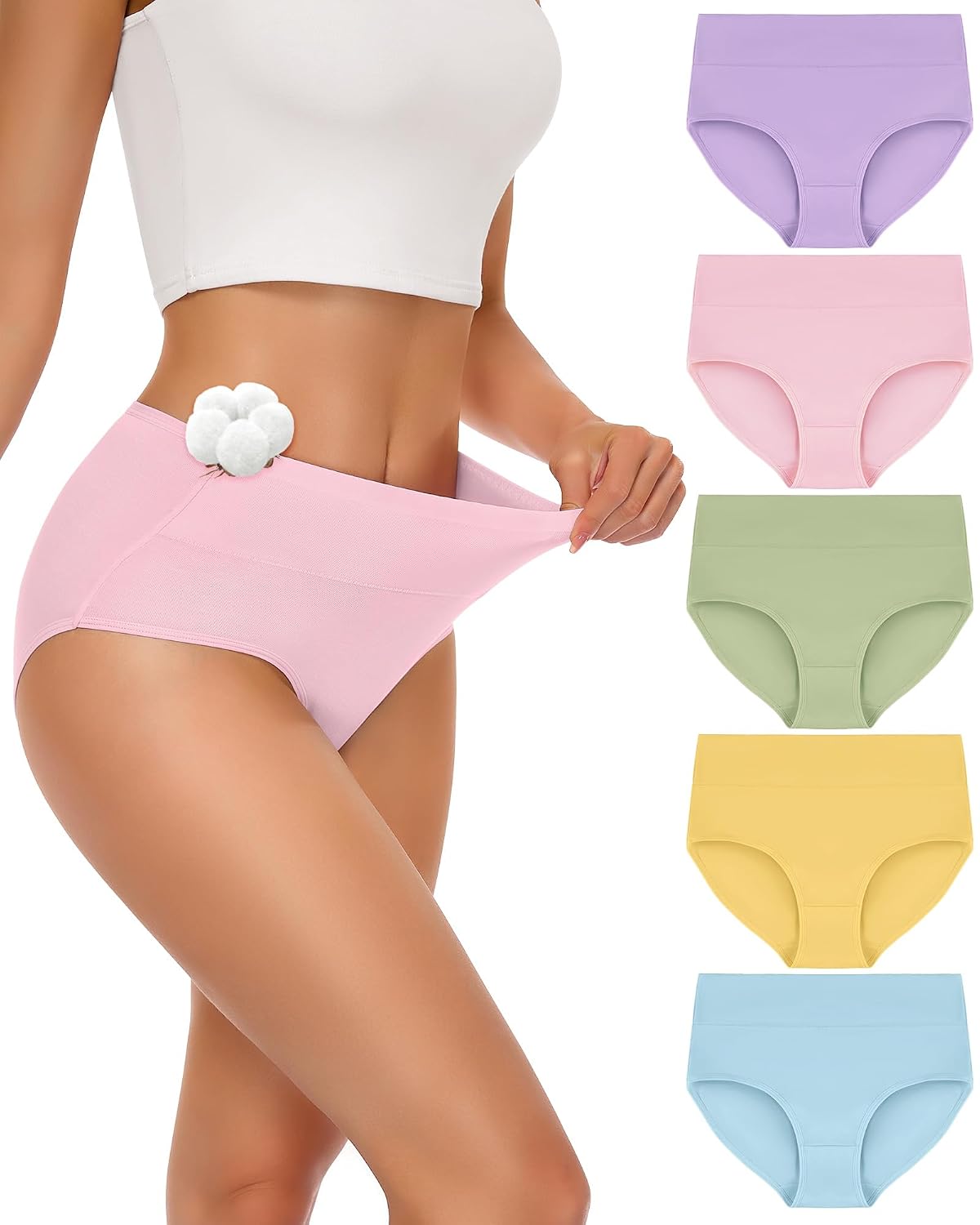 SIMIYA Cotton High Waisted Full Coverage Briefs — image 9