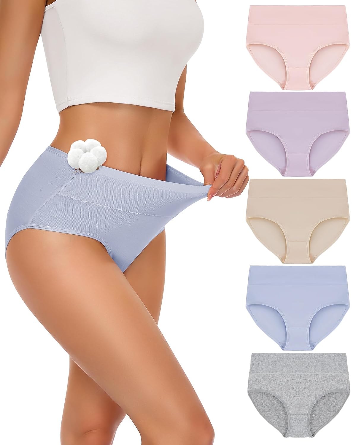 SIMIYA Cotton High Waisted Full Coverage Briefs — image 10