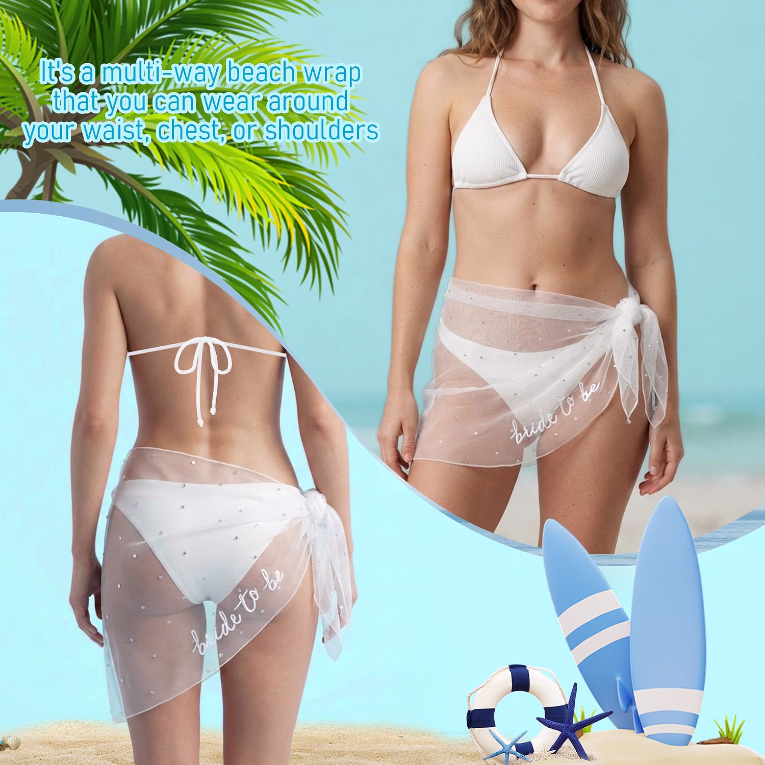 MGupzao Women's Sarong Swimsuit Cover Up — image 4
