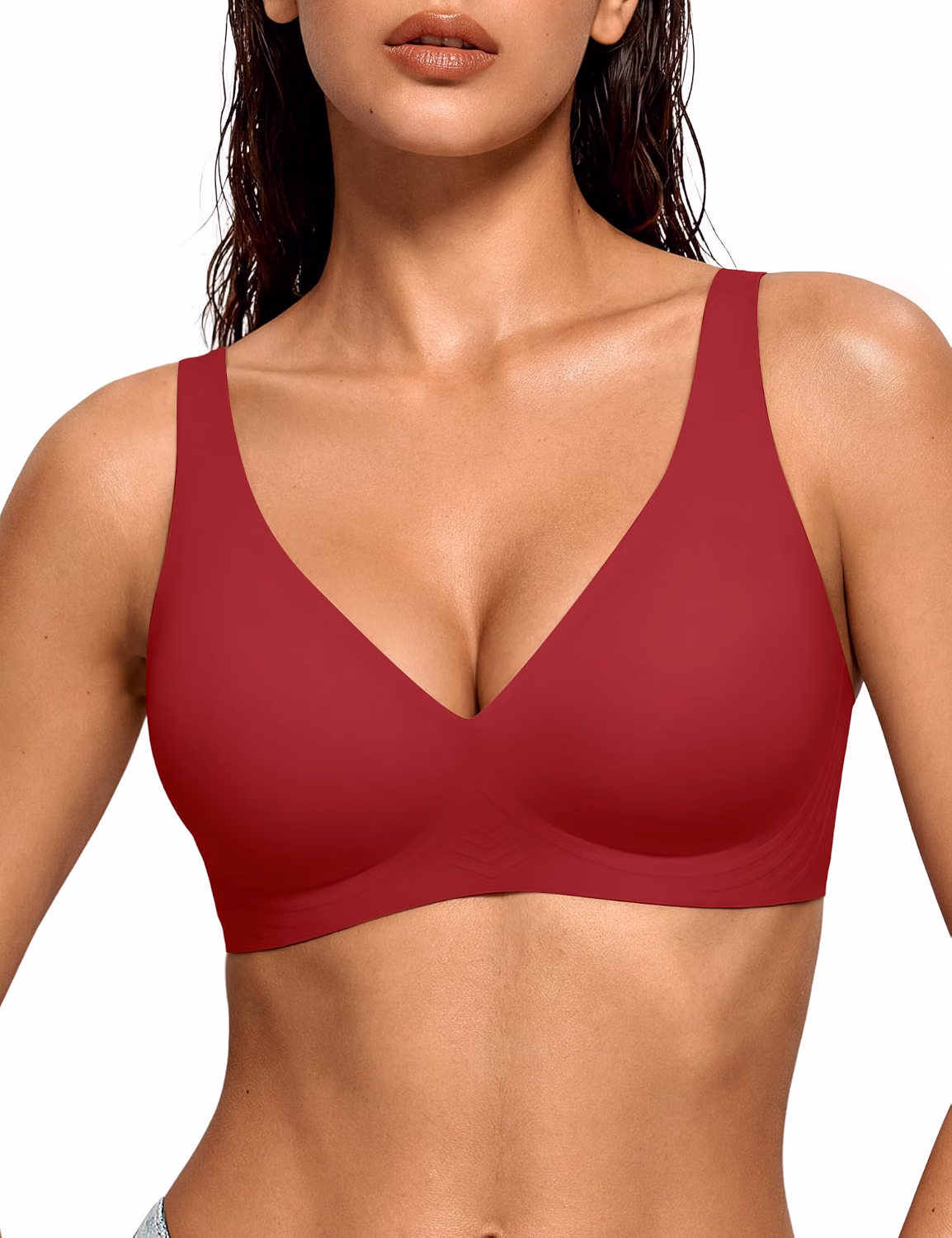 LUCKMEEY Deep V Wireless Push Up Plunge Bra — image 7