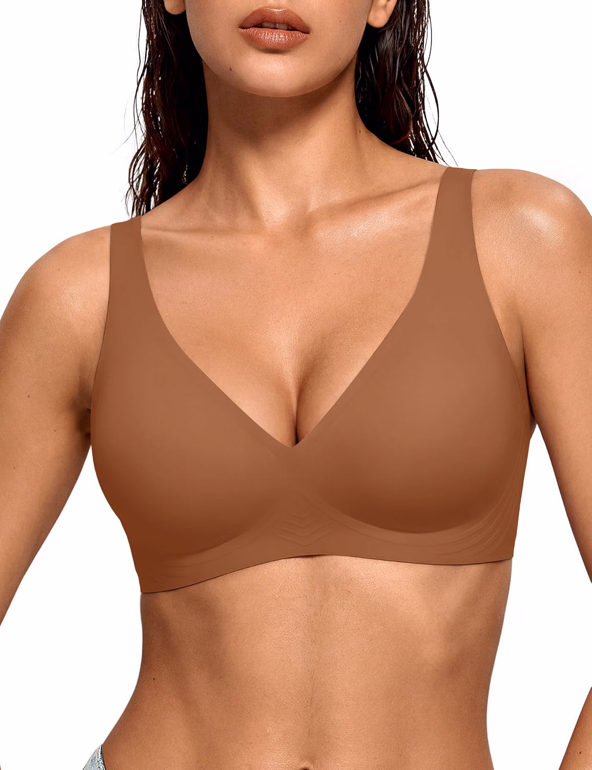 LUCKMEEY Deep V Wireless Push Up Plunge Bra — image 8