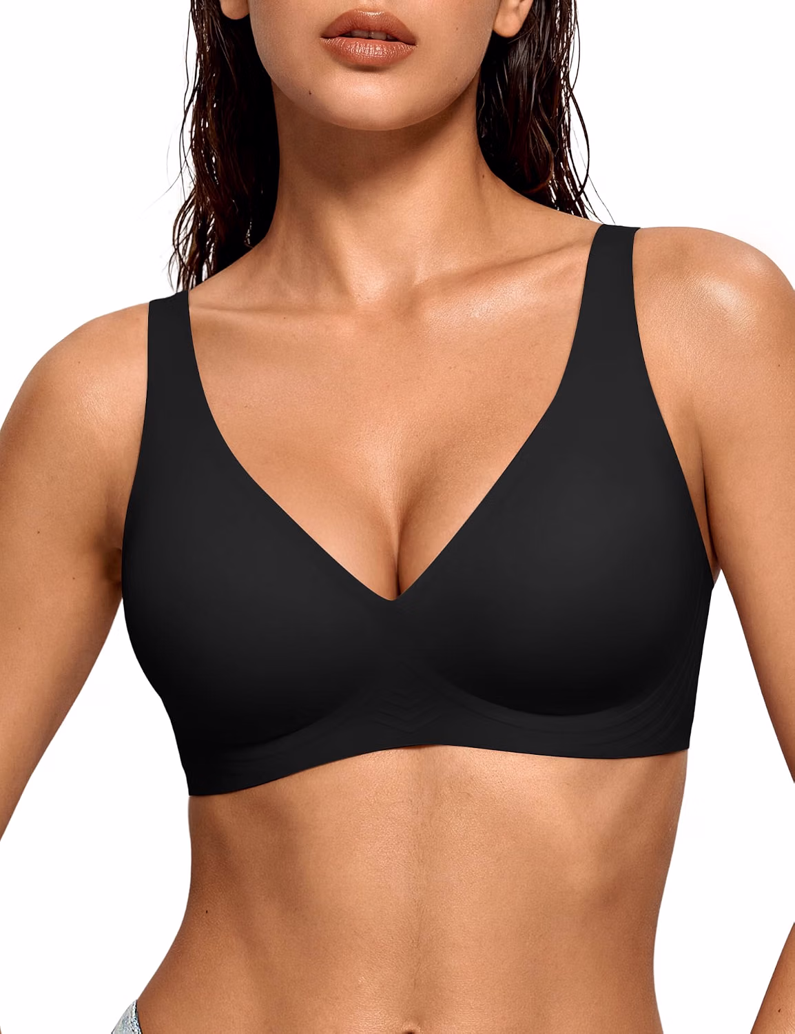 LUCKMEEY Deep V Wireless Push Up Plunge Bra — image 9