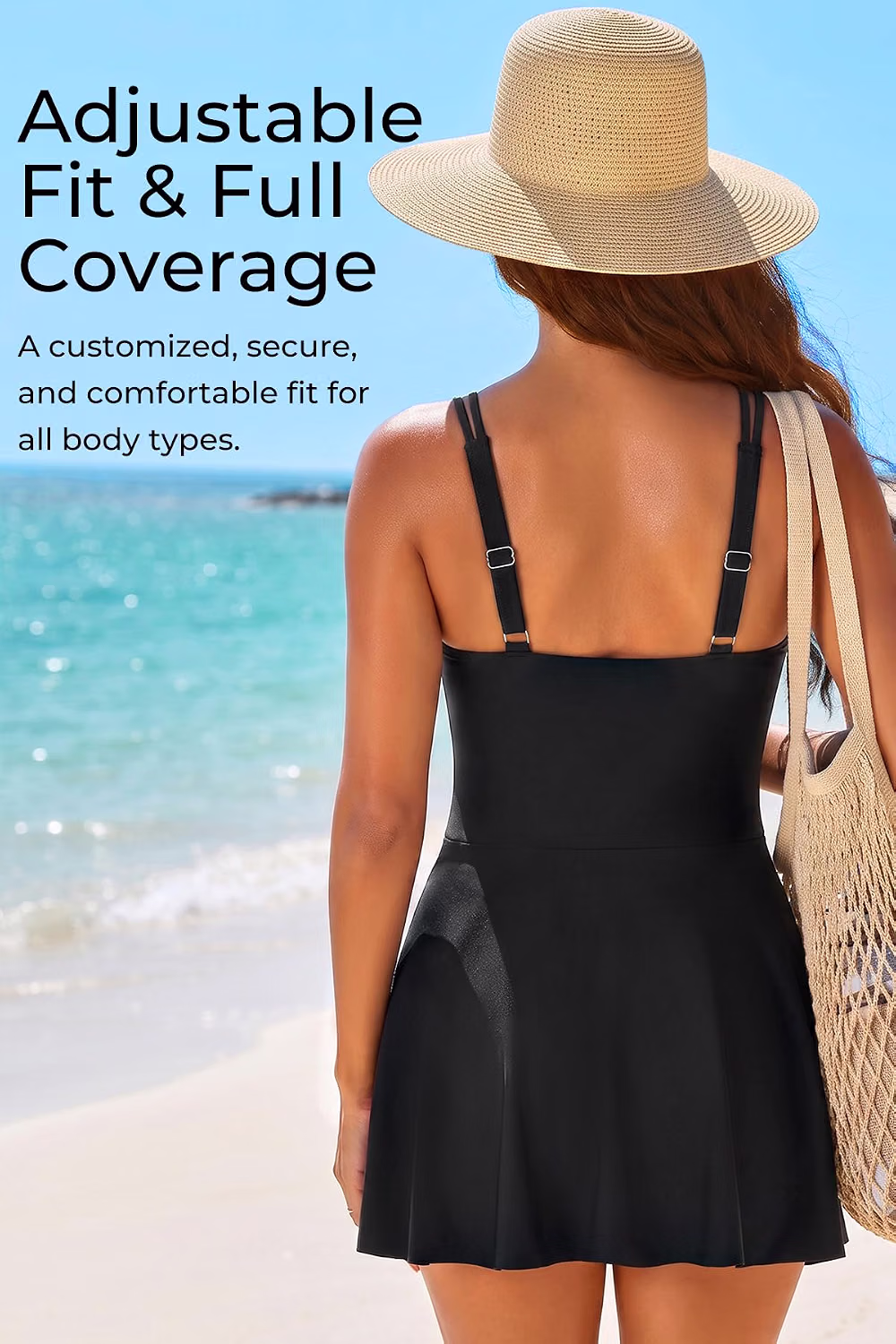 Tempt Me Tummy Control One Piece Swimdress — image 3