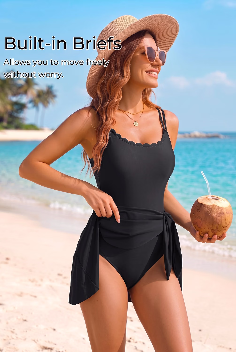 Tempt Me Tummy Control One Piece Swimdress — image 5