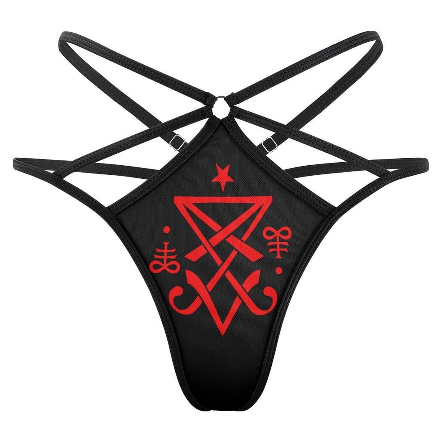 Women's G String Thong with Lucifer Sigil — image 4