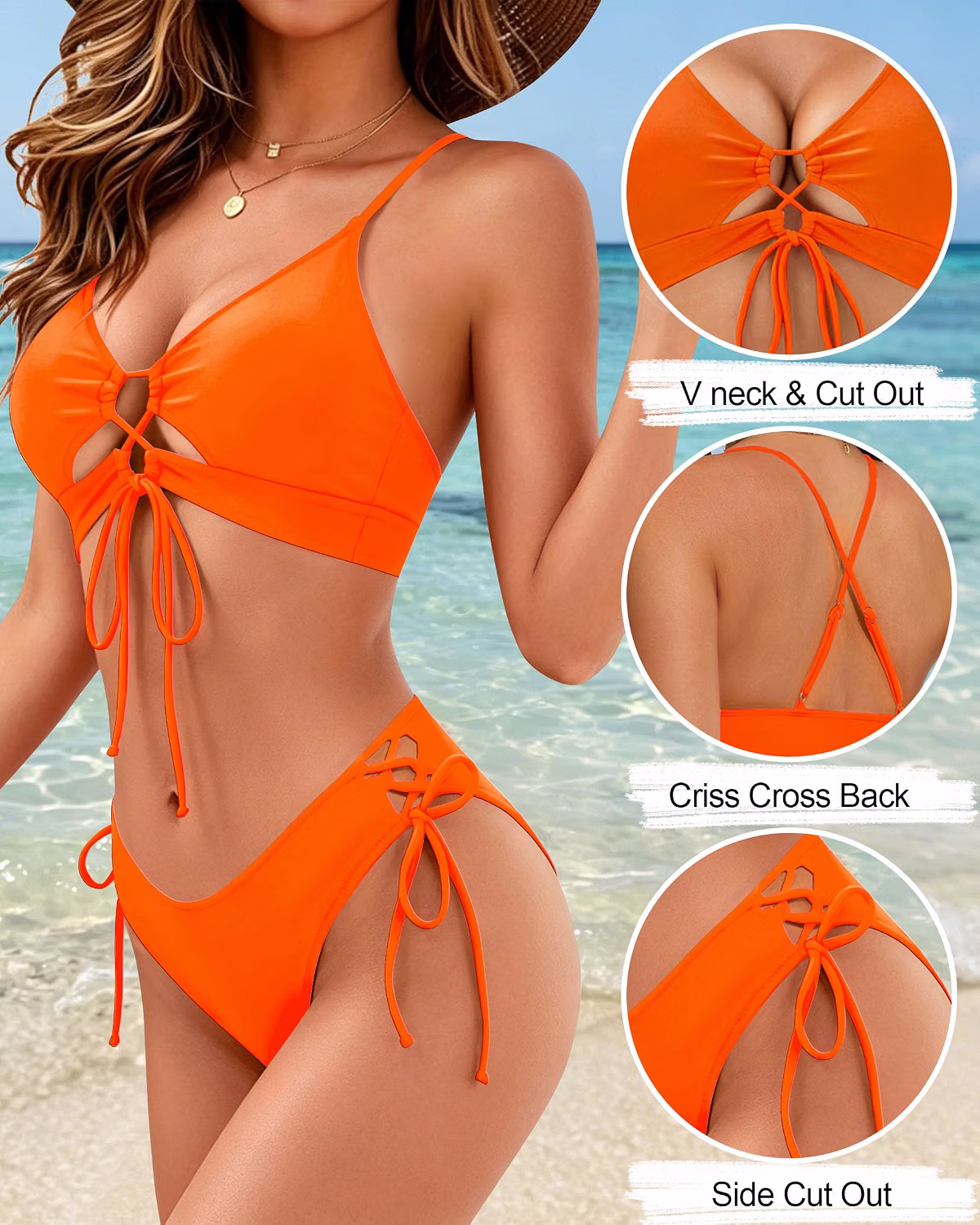 HORISUN Women's Cutout Bikini Set — image 4