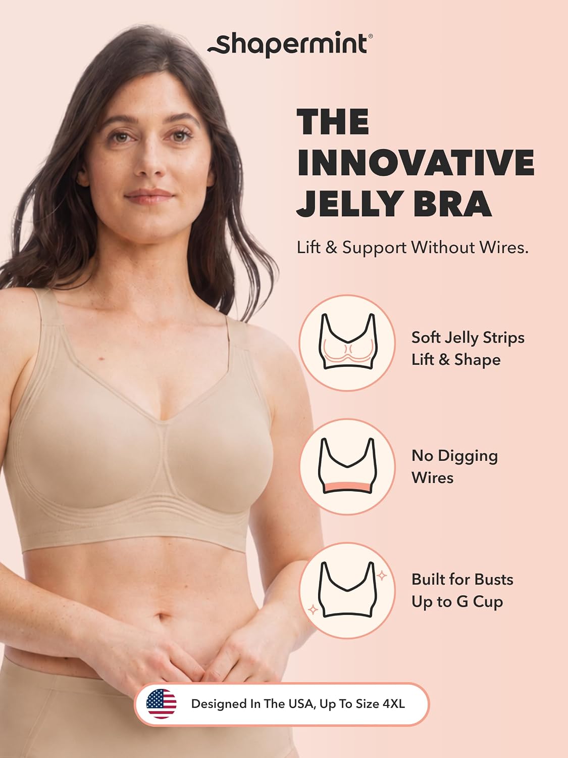 SHAPERMINT Everyday Wireless Jelly Full Coverage Bra — image 2