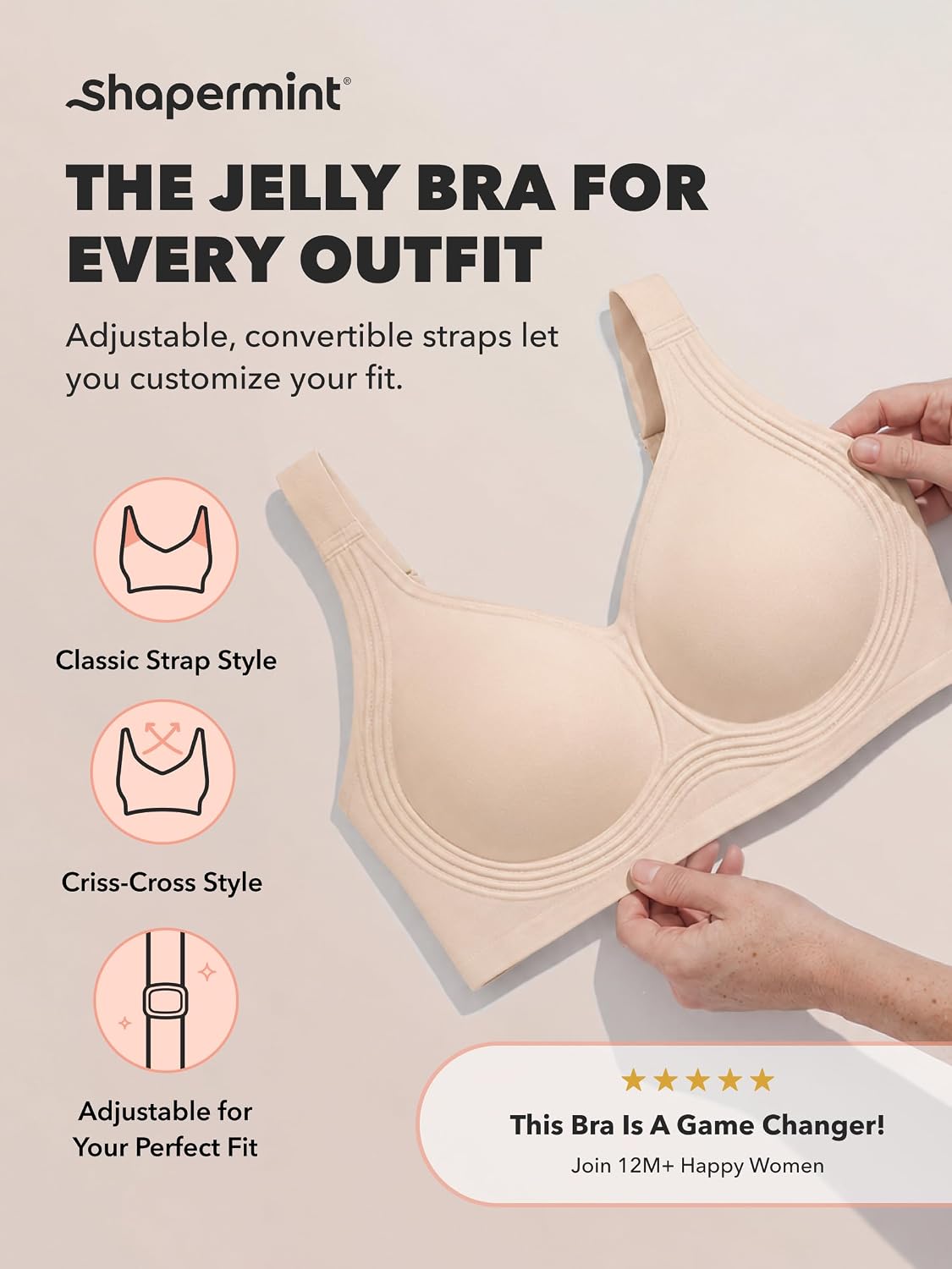 SHAPERMINT Everyday Wireless Jelly Full Coverage Bra — image 8