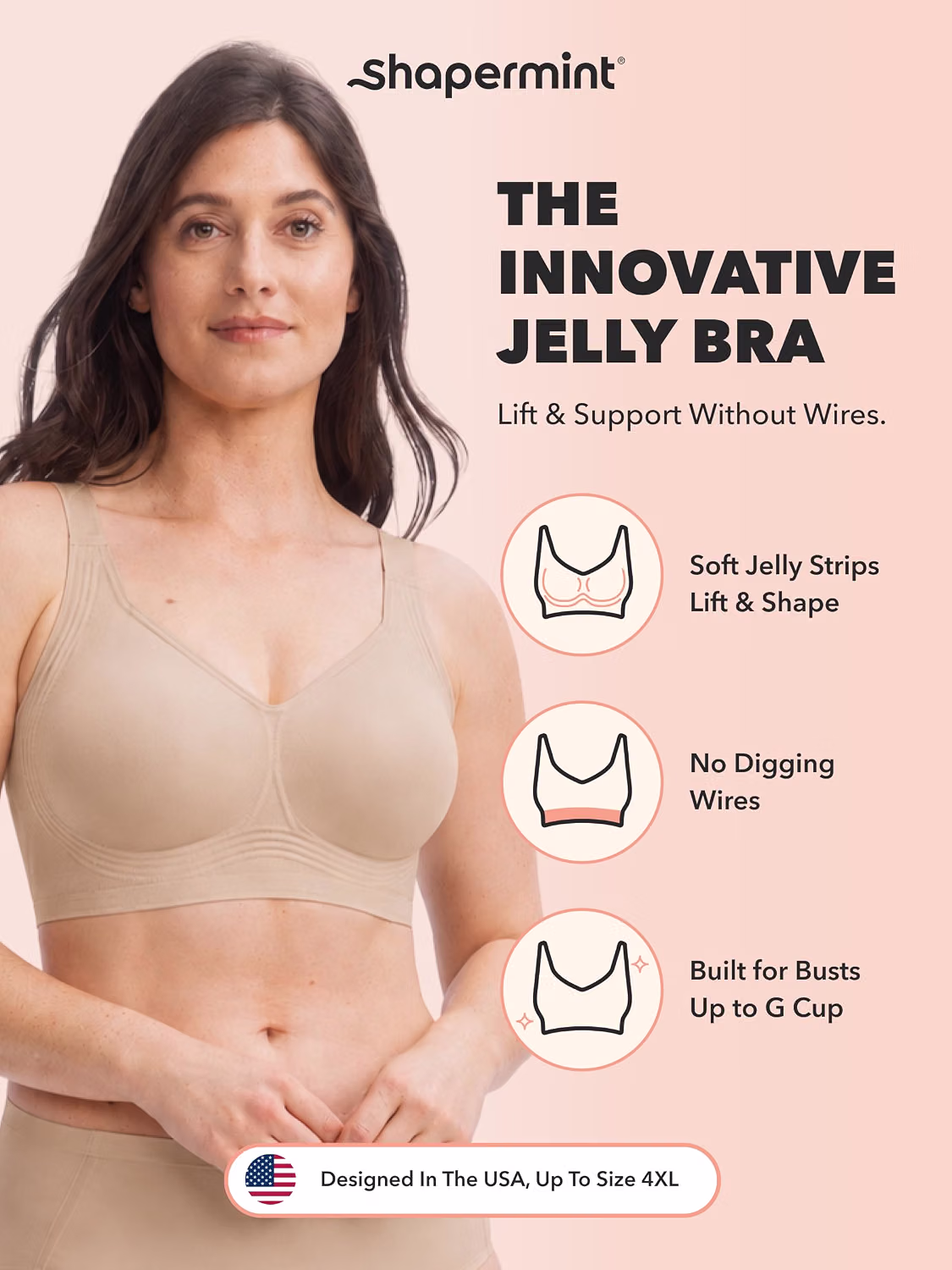 SHAPERMINT Everyday Wireless Full Coverage Jelly Bra — image 2