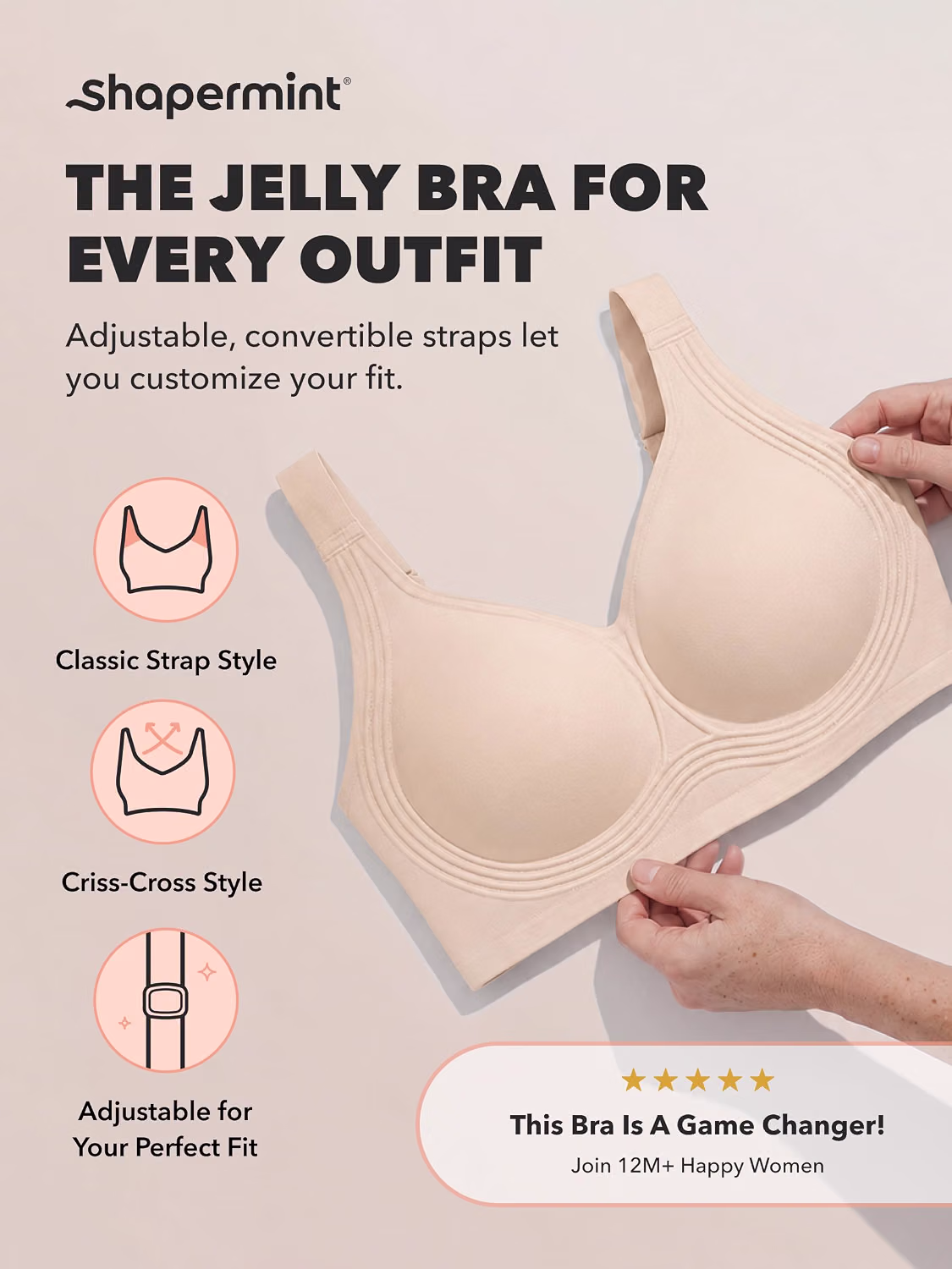 SHAPERMINT Everyday Wireless Full Coverage Jelly Bra — image 8