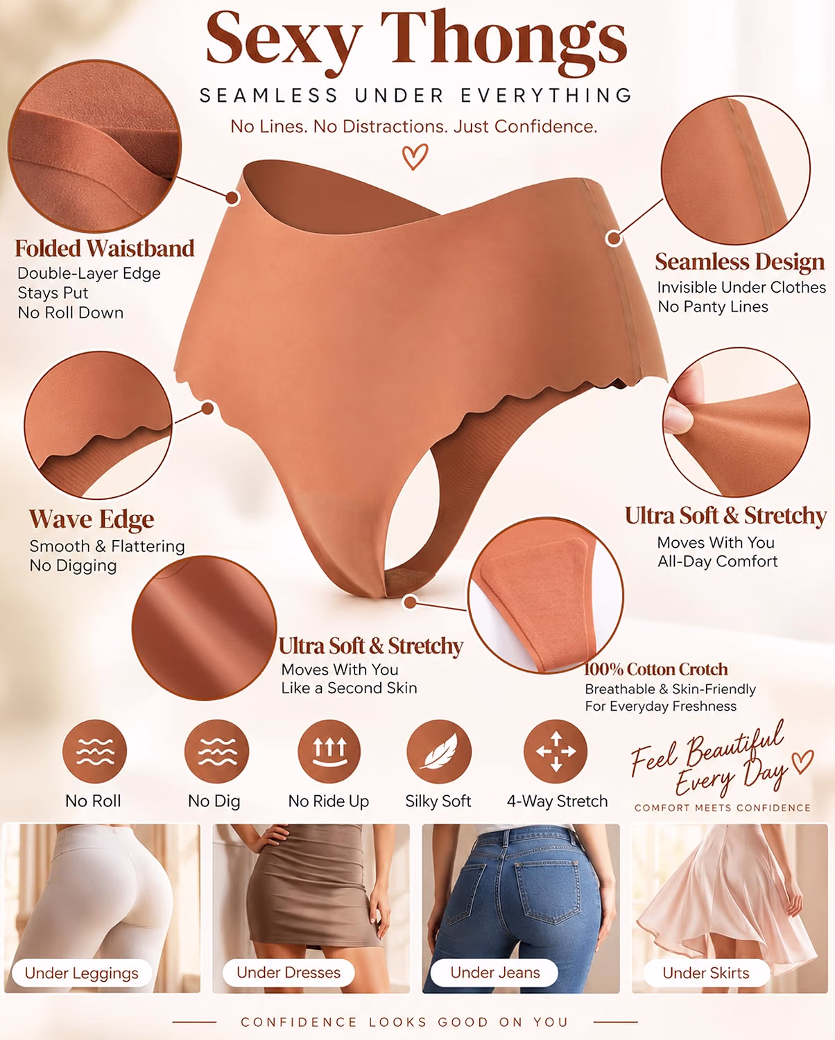 Take Talk Seamless No Show High Waisted Thong — image 6
