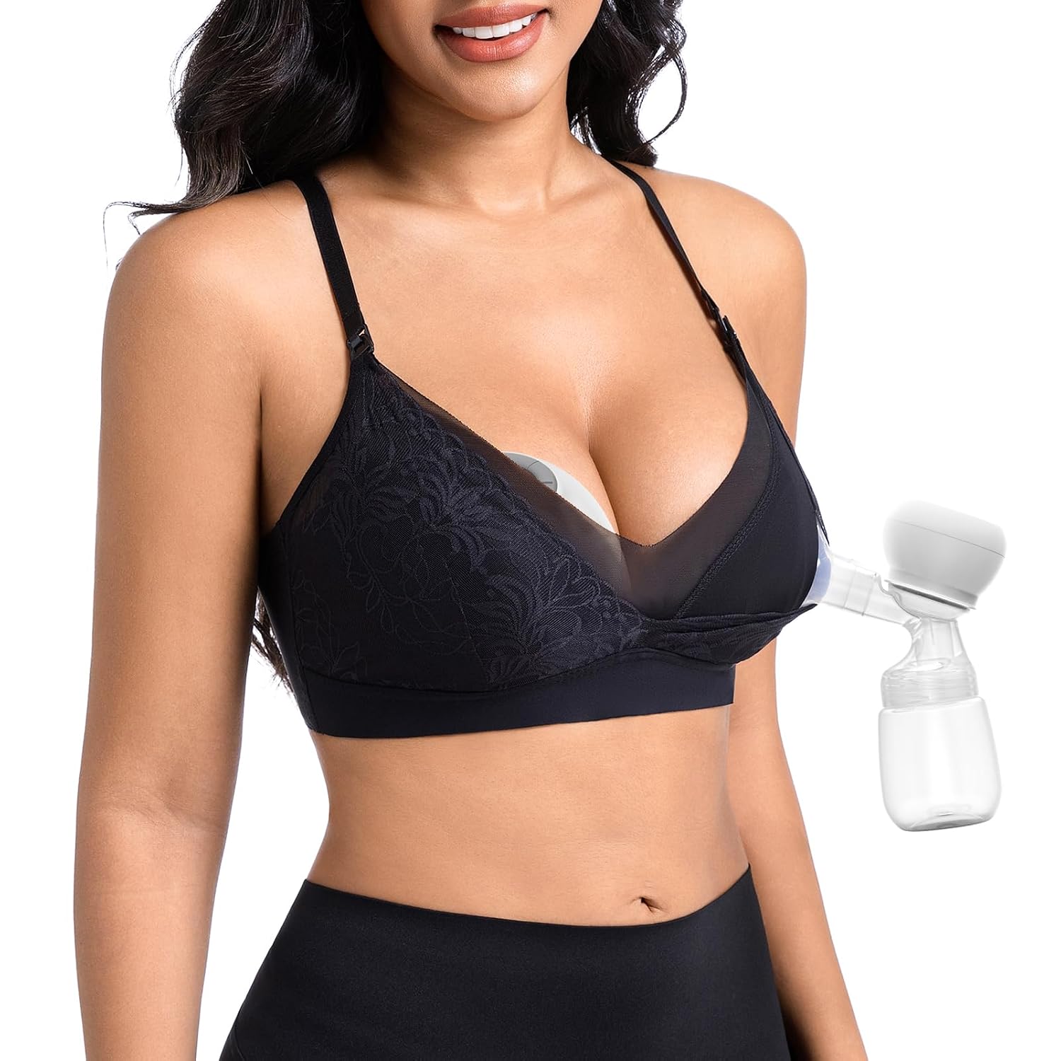 Momfree Hands-Free Lace Pumping Bra