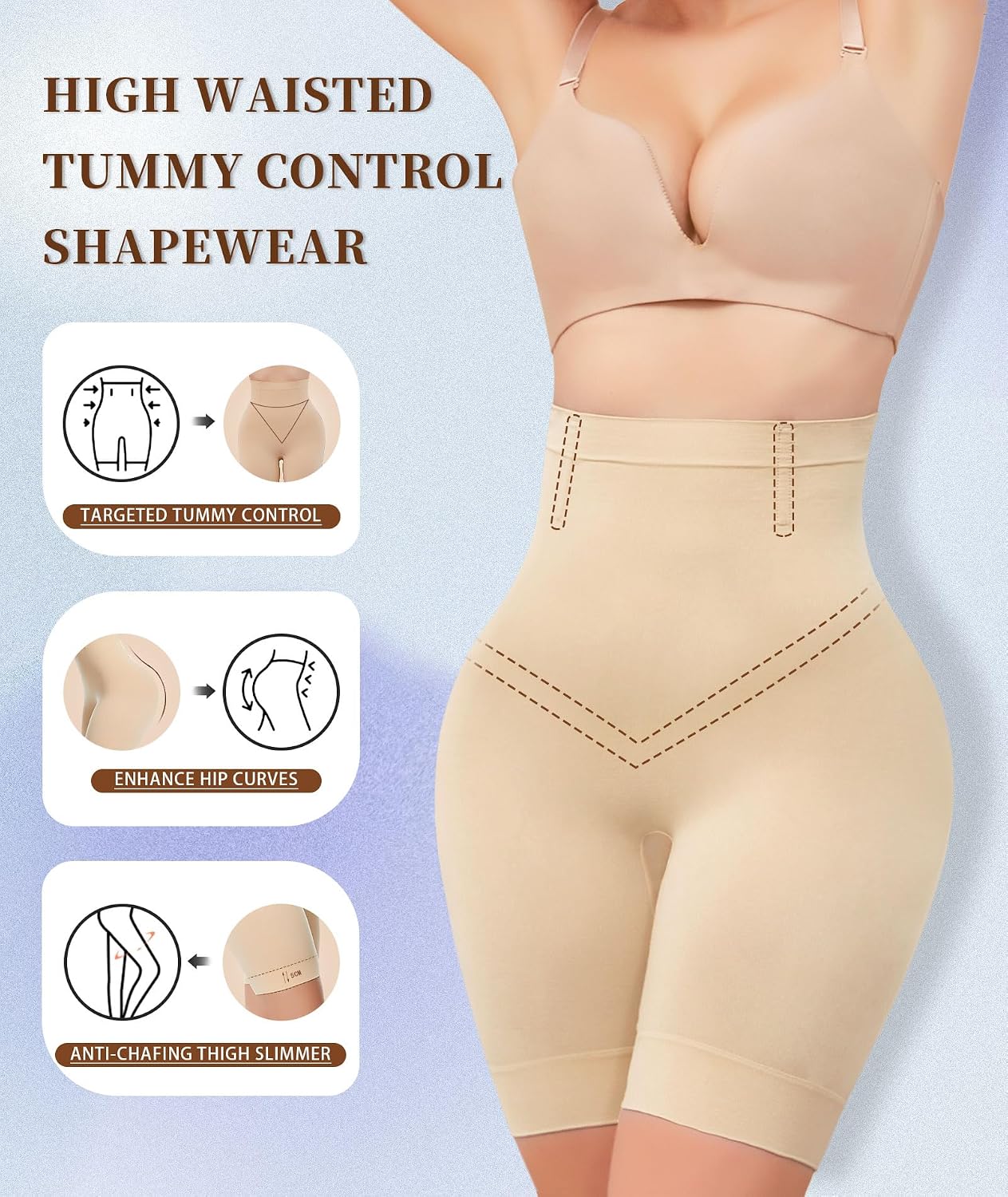 sellto High Waisted Tummy Control Shapewear Shorts — image 2