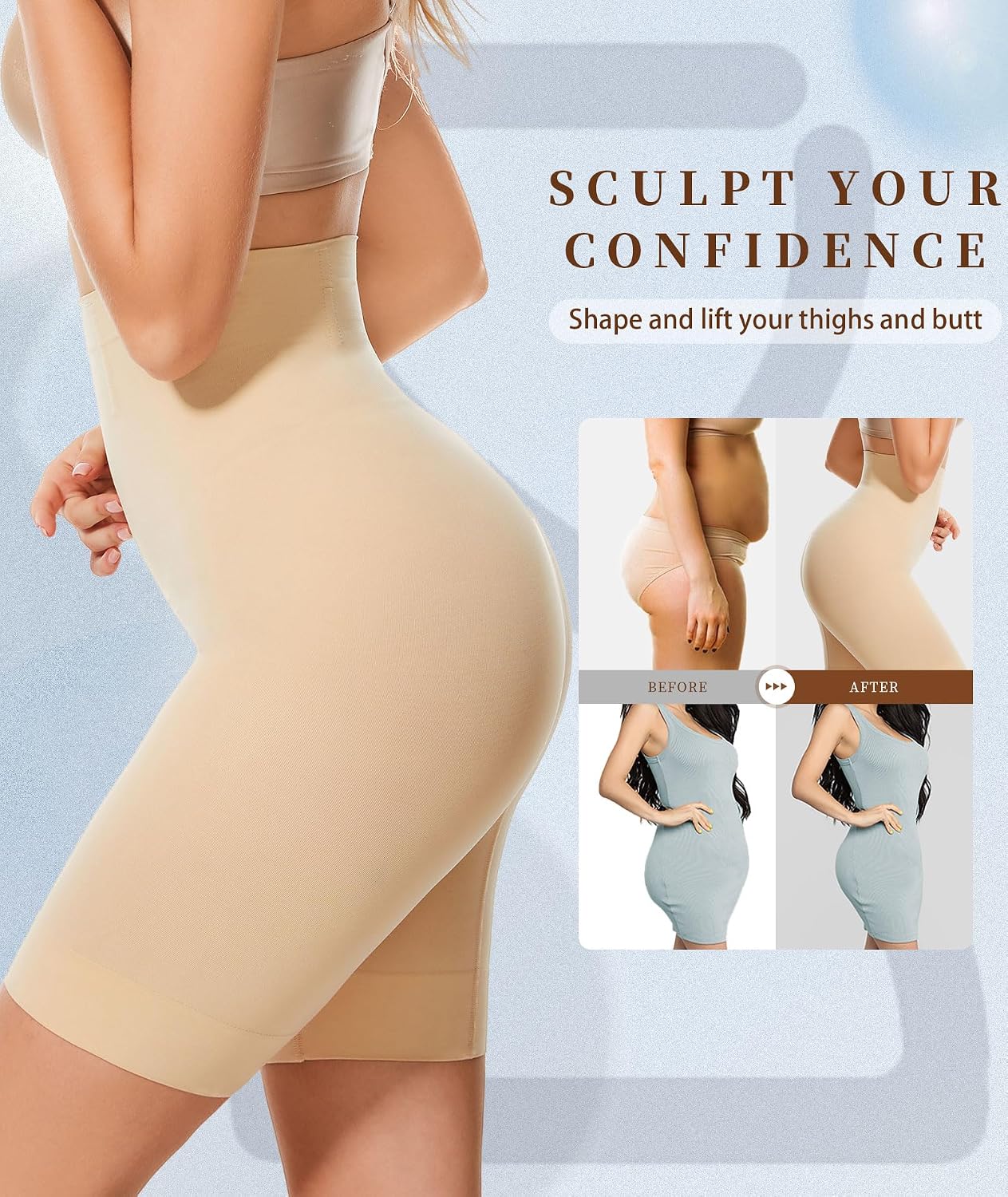 sellto High Waisted Tummy Control Shapewear Shorts — image 3