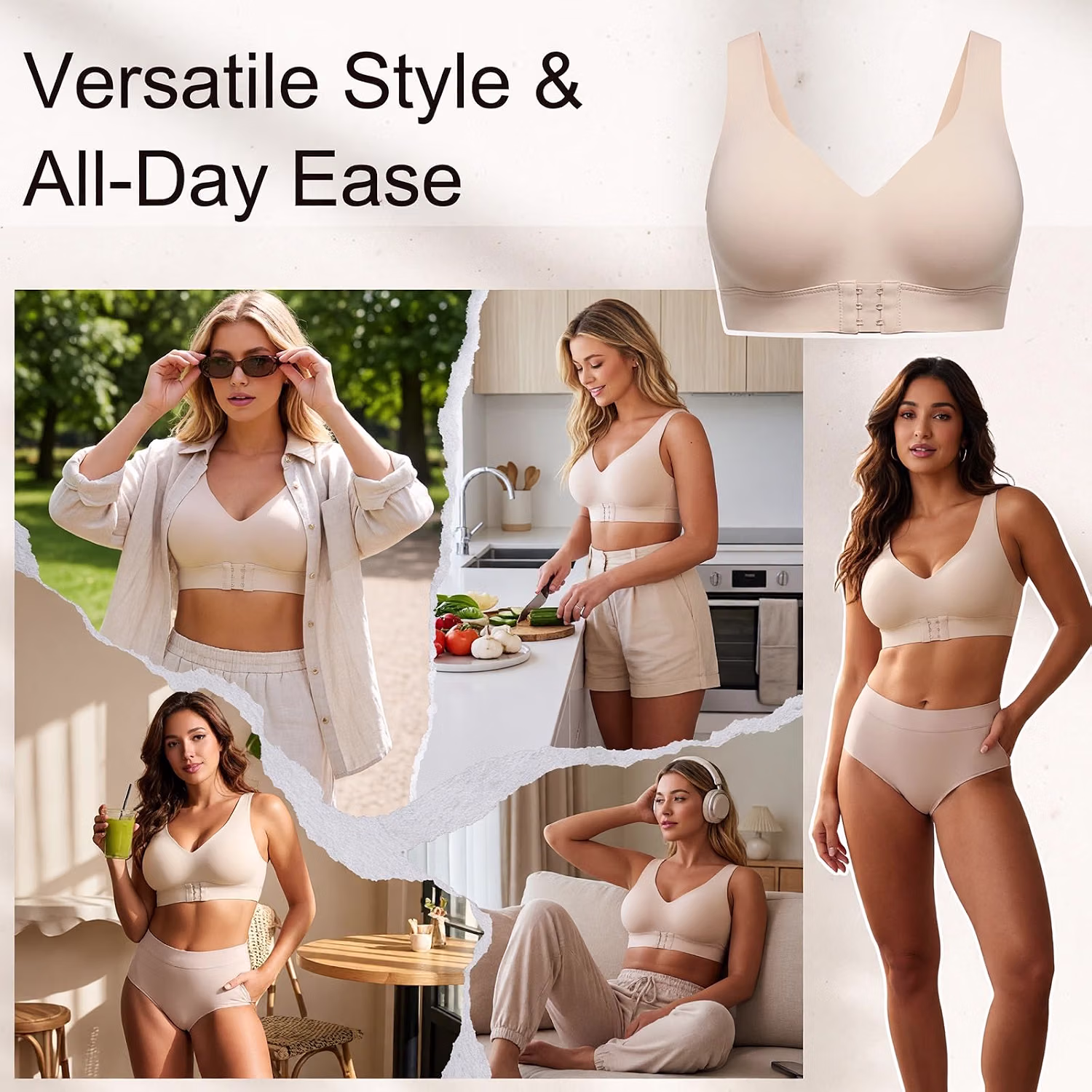 PoseFree Wireless Cross-Back Posture Support Bra — image 5