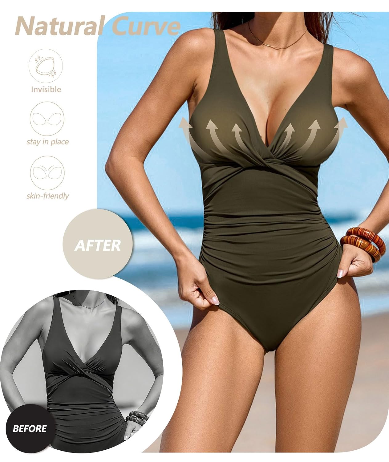 sellto Silicone Bra Inserts Push Up Pads — image 2