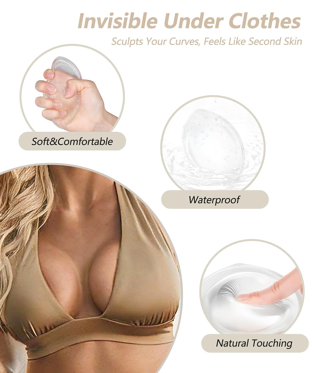 sellto Silicone Bra Inserts Push Up Pads — image 4