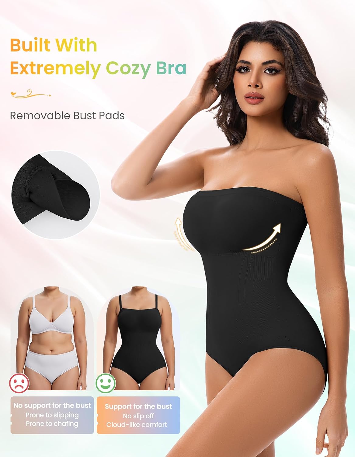 SIMIYA Strapless Shapewear Bodysuit with Built-in Bra — image 2