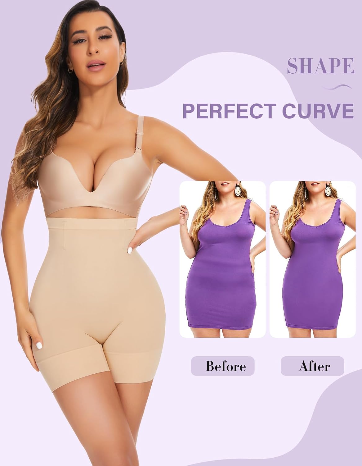 YADIFEN High Waisted Shapewear Shorts for Women — image 4