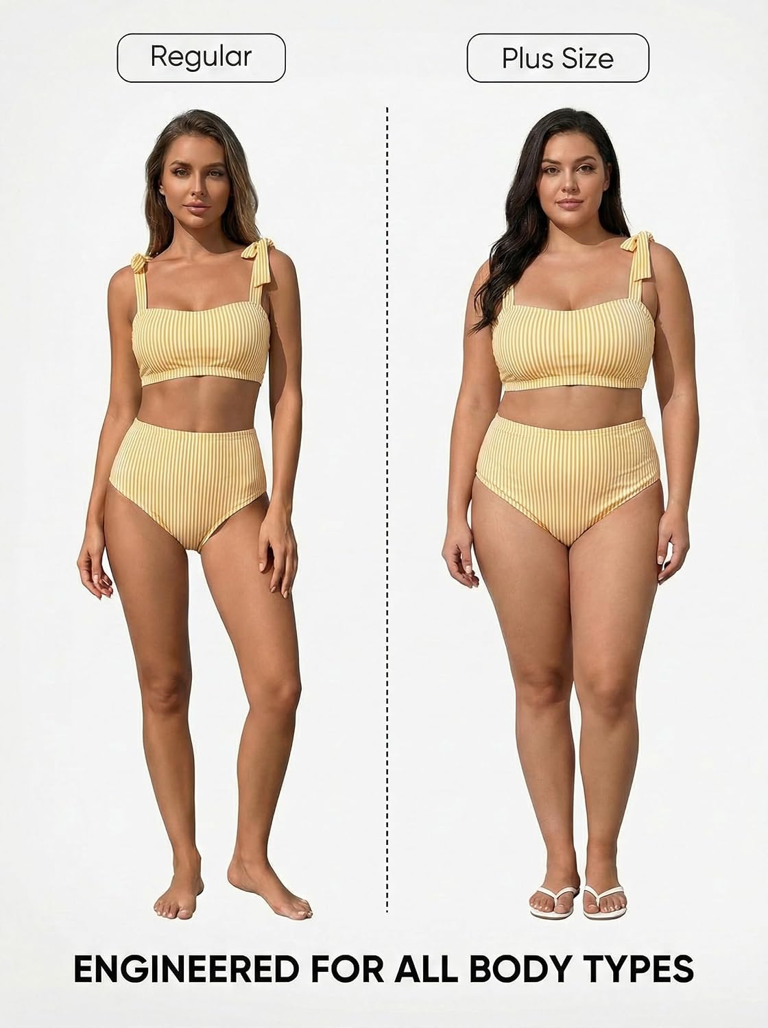 Herseas Tie Shoulder High Waisted Bikini Set — image 5