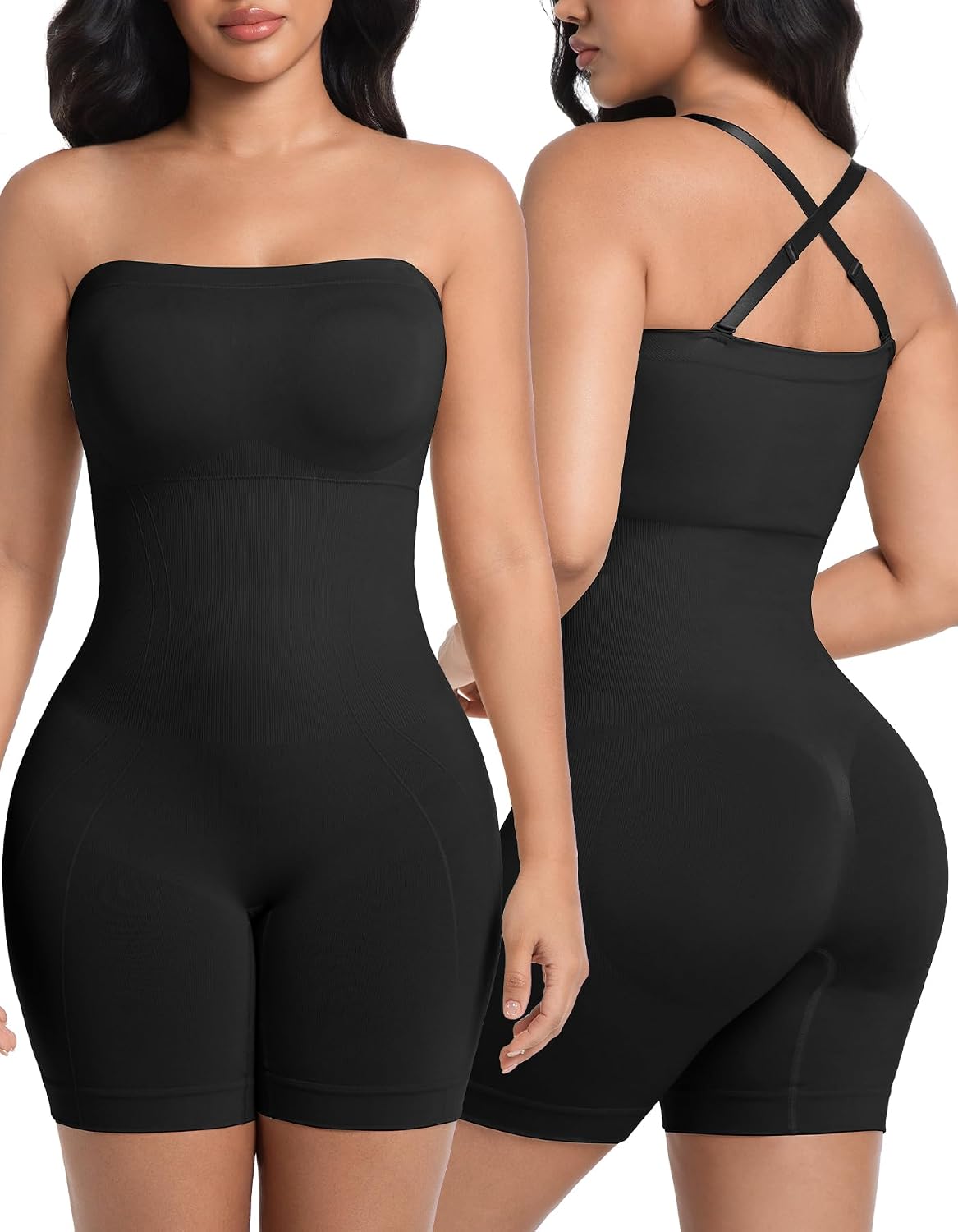 SIMIYA Shapewear Bodysuit with Built-In Bra