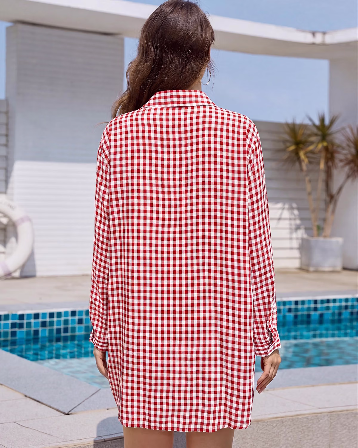 Bsubseach Women's Long Sleeve Button Down Beach Cover Up — image 3