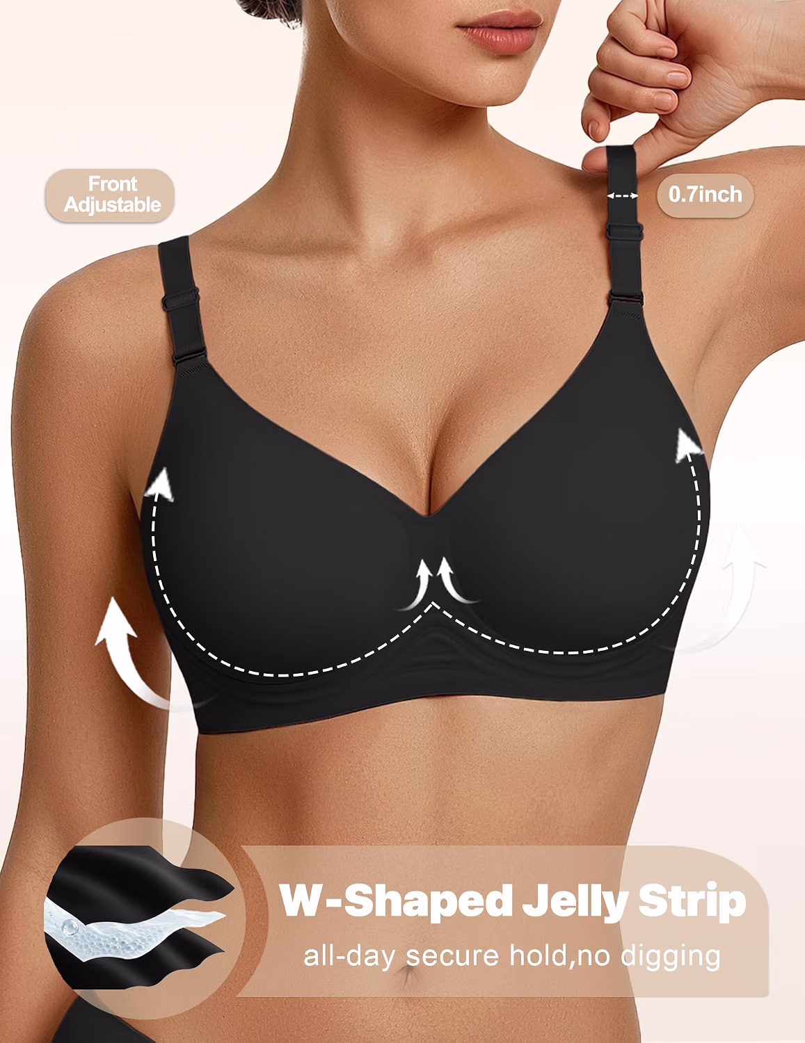Showyoo Wireless V-Neck Seamless Bralette — image 4