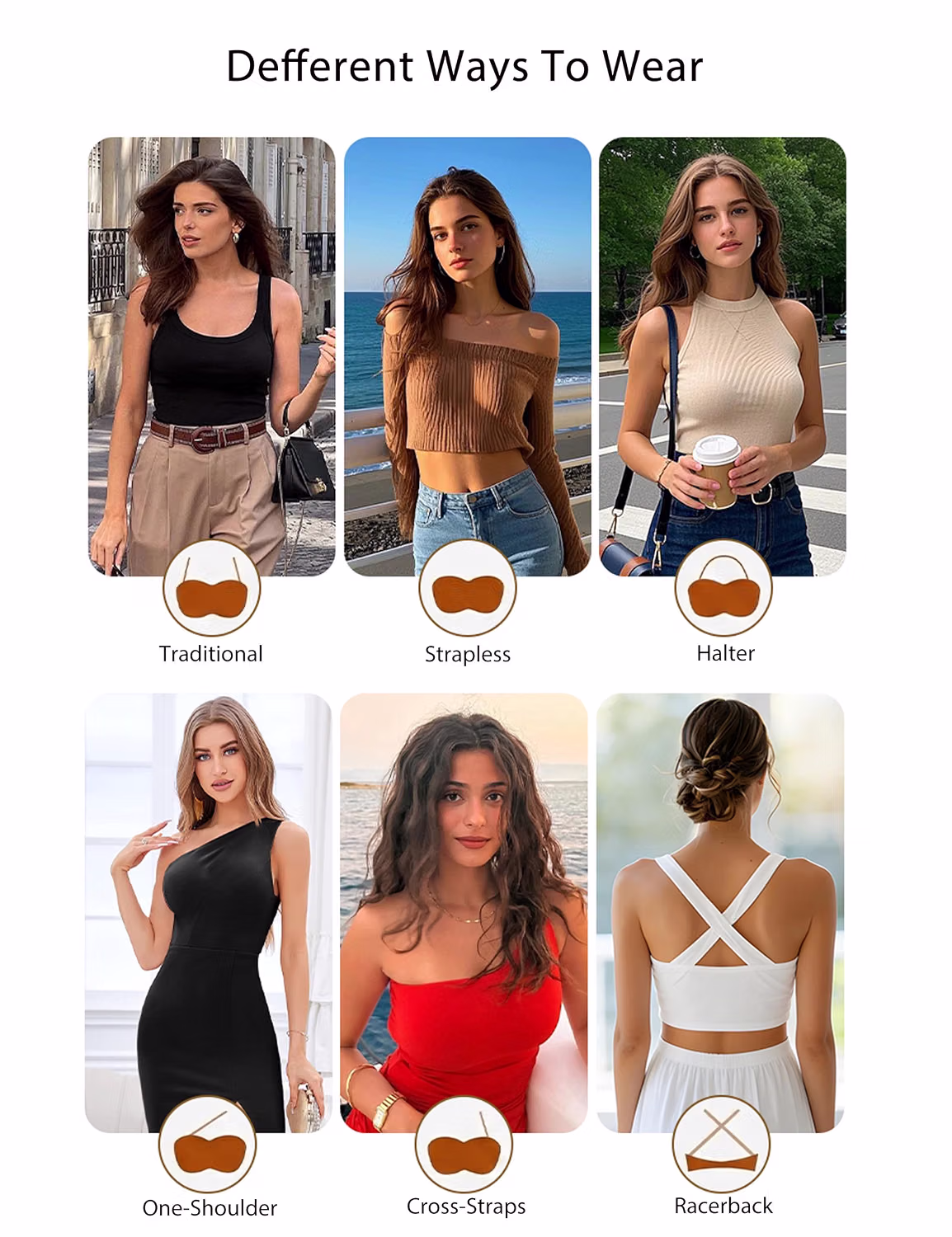 Lusait Non-Slip Soft Padded Wireless Bandeau Bra — image 5