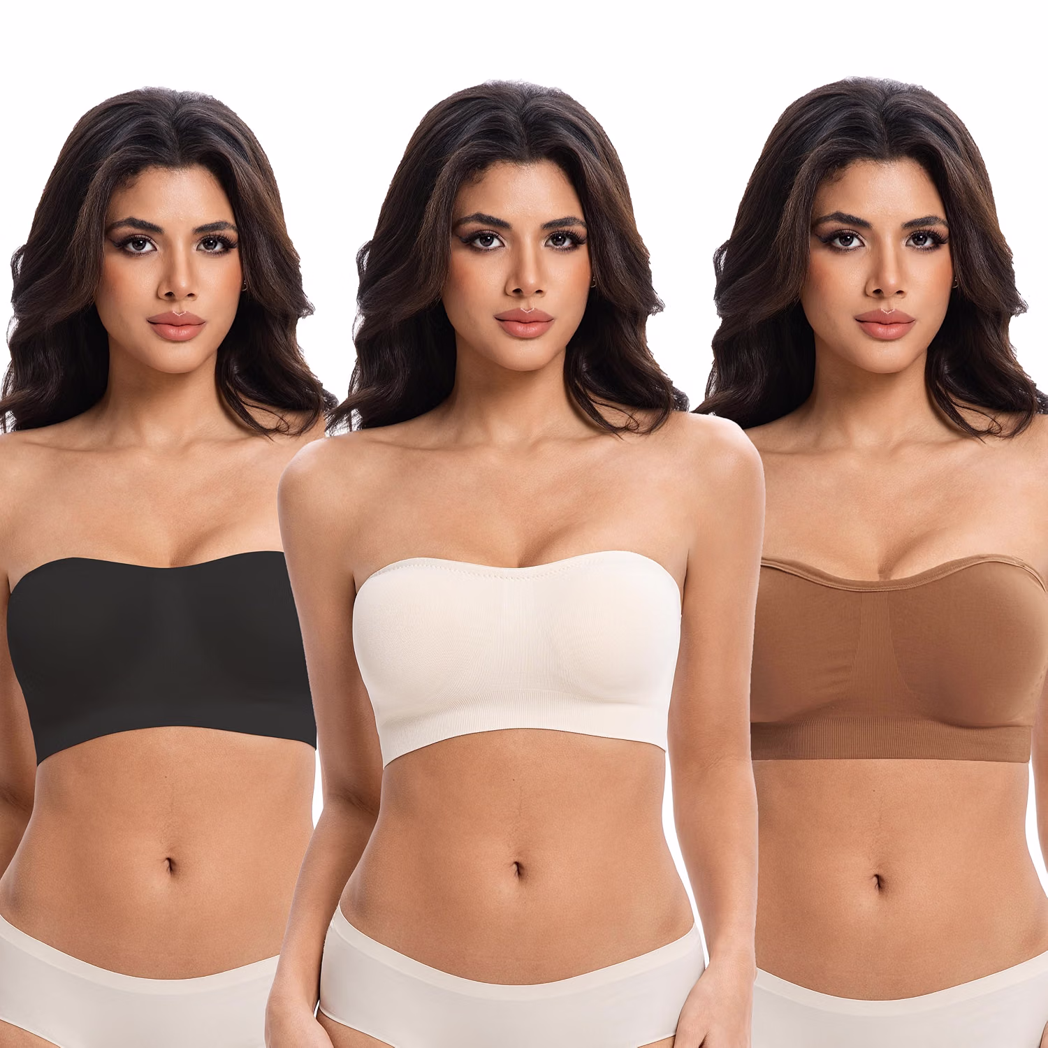 Lusait Non-Slip Soft Padded Wireless Bandeau Bra — image 8