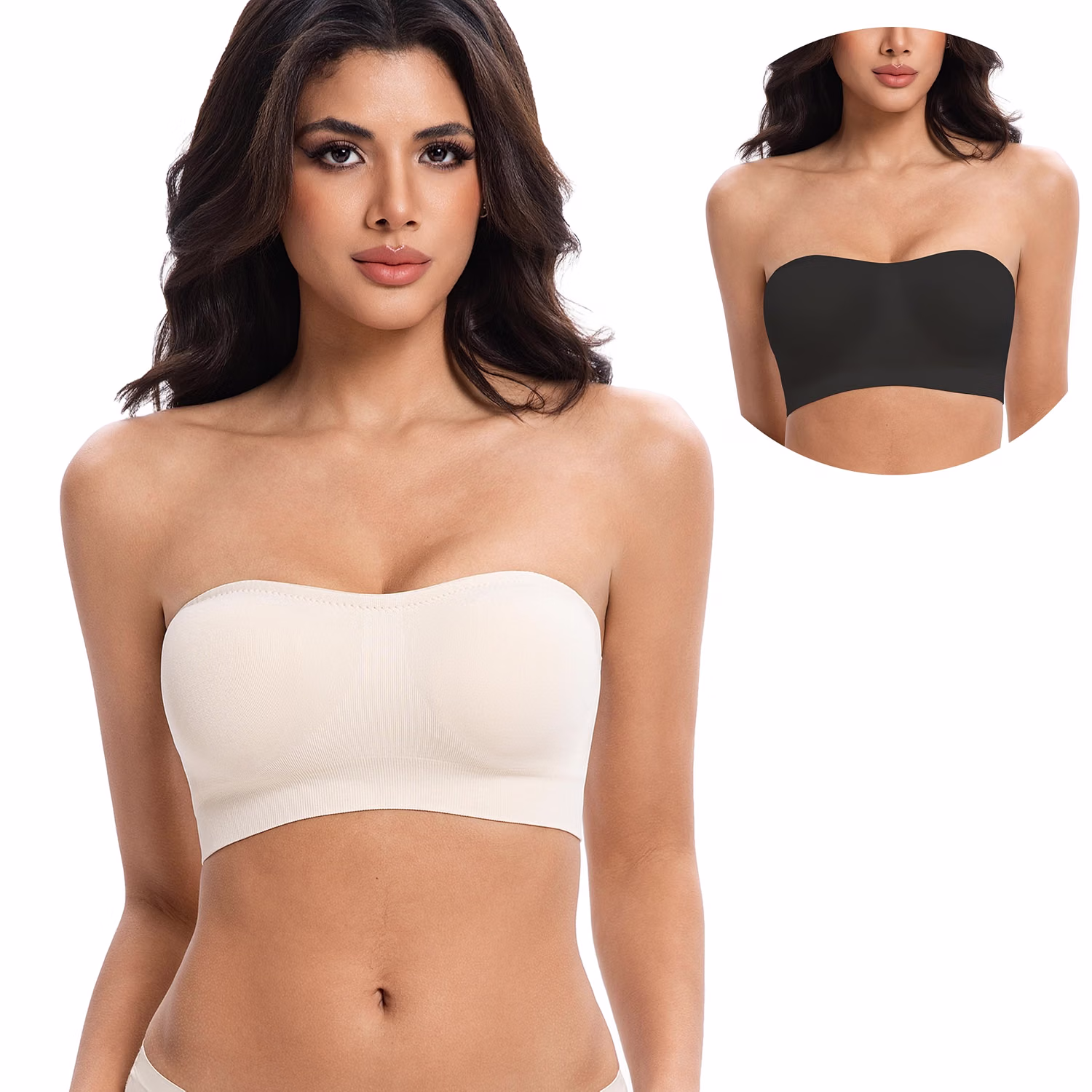 Lusait Non-Slip Soft Padded Wireless Bandeau Bra — image 9