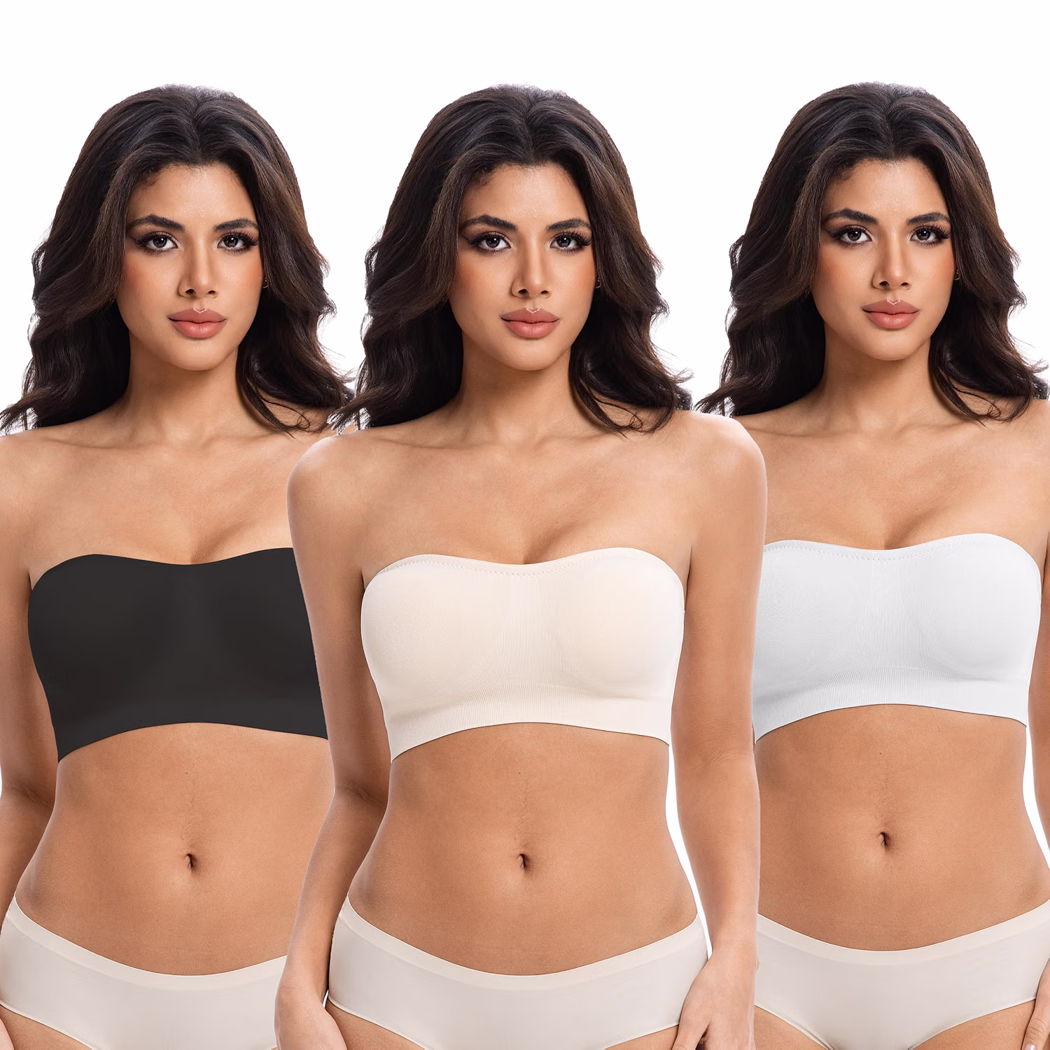 Lusait Non-Slip Soft Padded Wireless Bandeau Bra — image 11