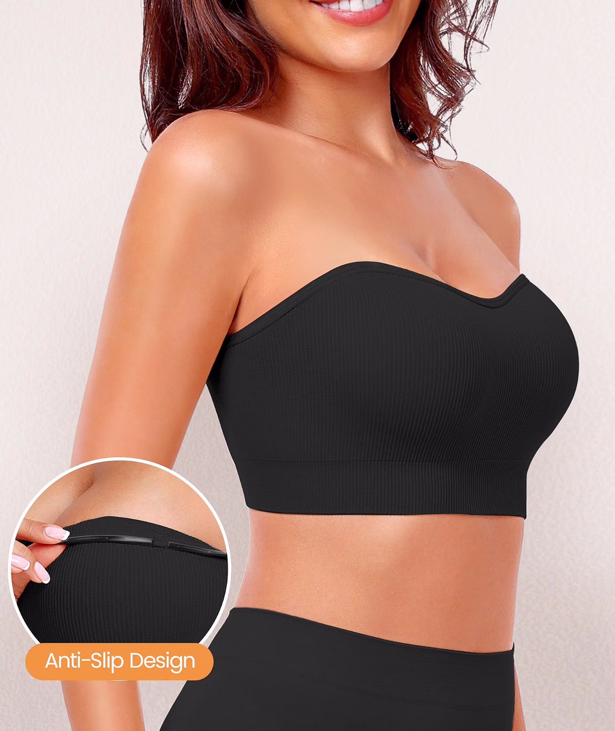 SIMIYA Wireless Non Slip Padded Bandeau Bra — image 3