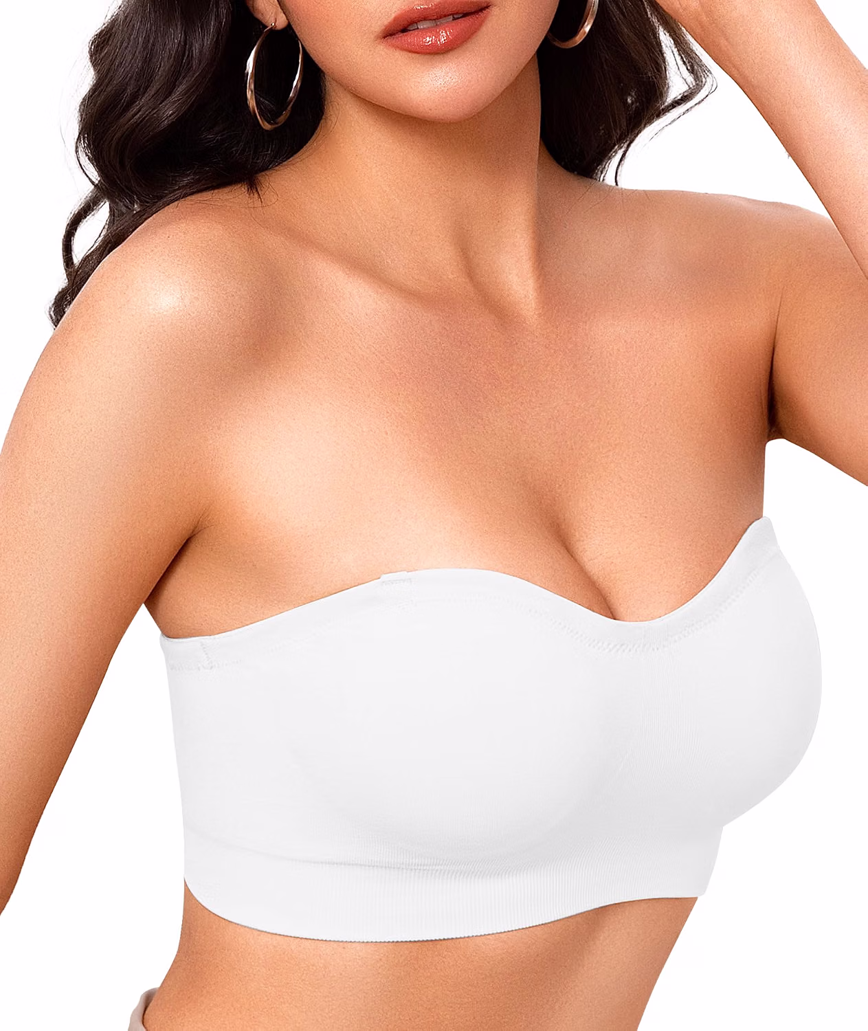 Finduself Women's Wireless Push Up Bandeau Bra — image 7