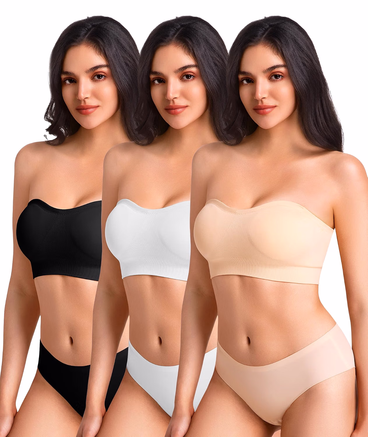 Finduself Women's Wireless Push Up Bandeau Bra — image 9