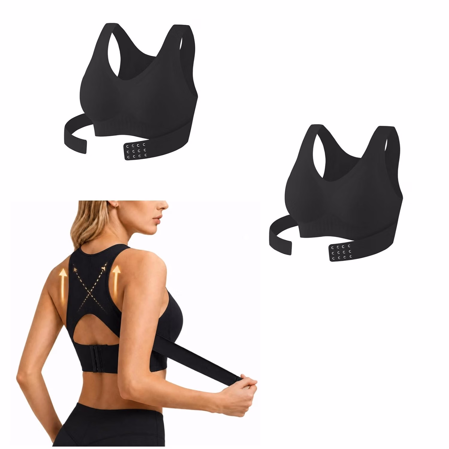 yxlaml Women's Front Closure Posture Support Bra — image 9