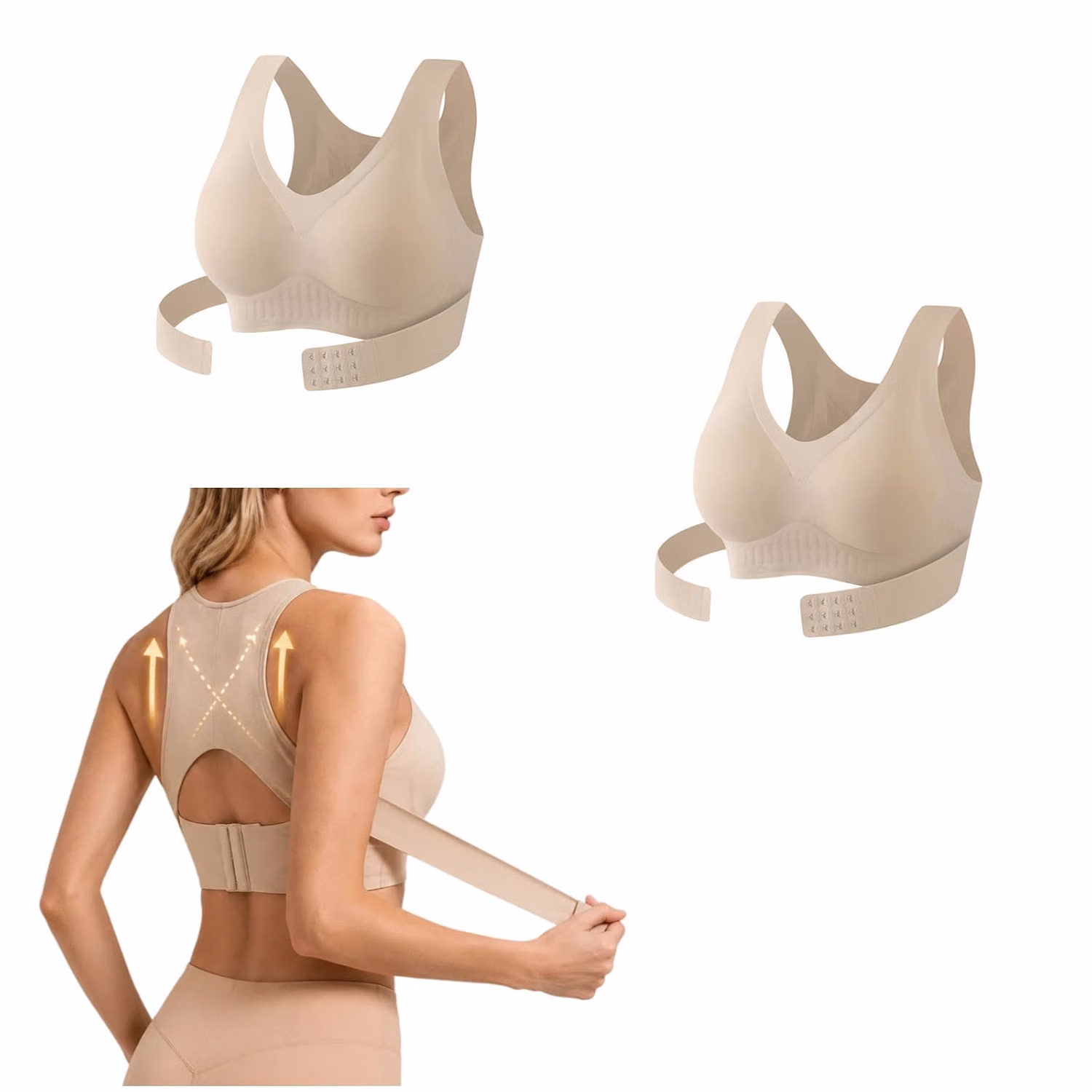 yxlaml Women's Front Closure Posture Support Bra — image 11