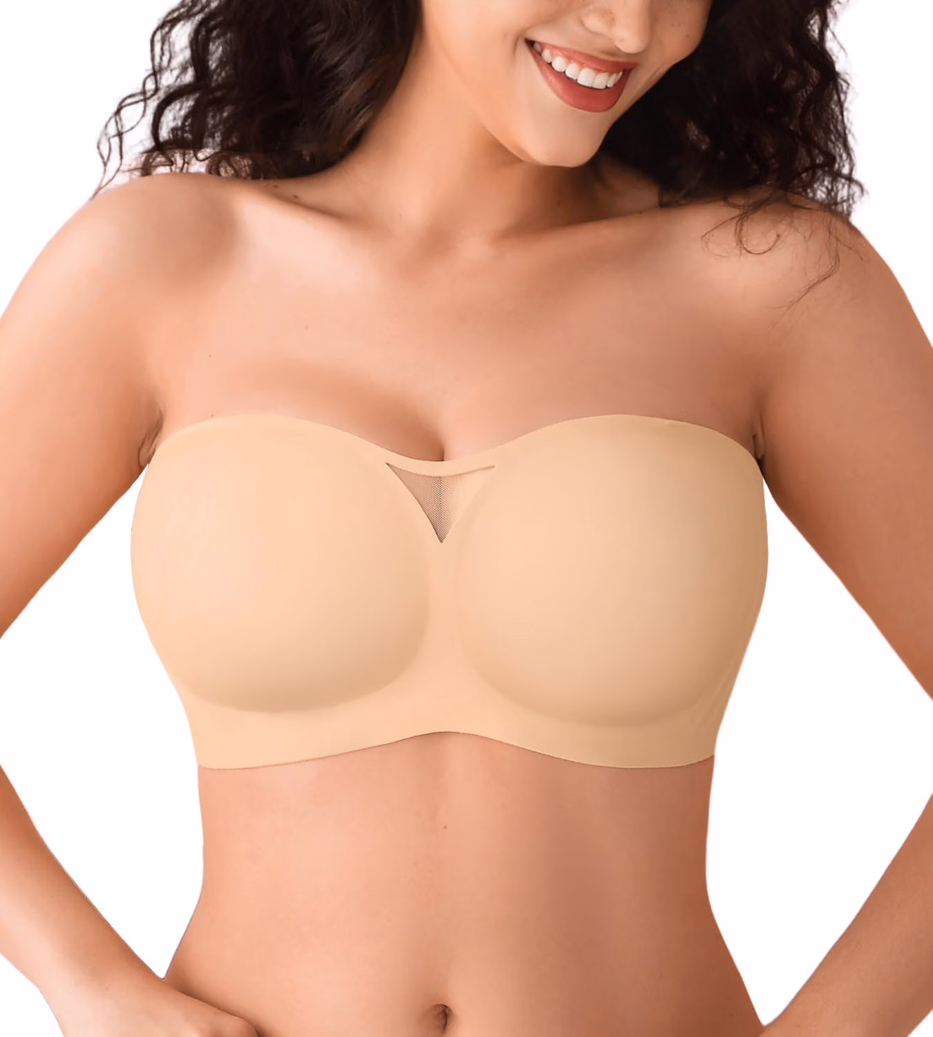 DEANGELMON Wireless Padded Non-Slip Bandeau Bra