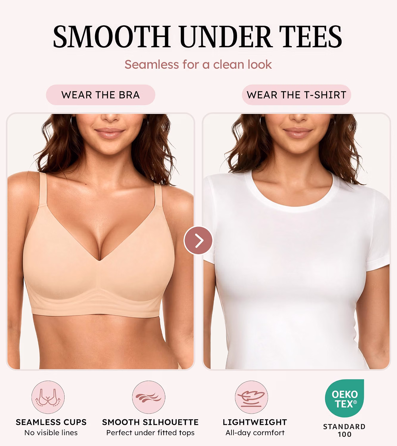 Wireless Full Coverage T-Shirt Bra for Women — image 4