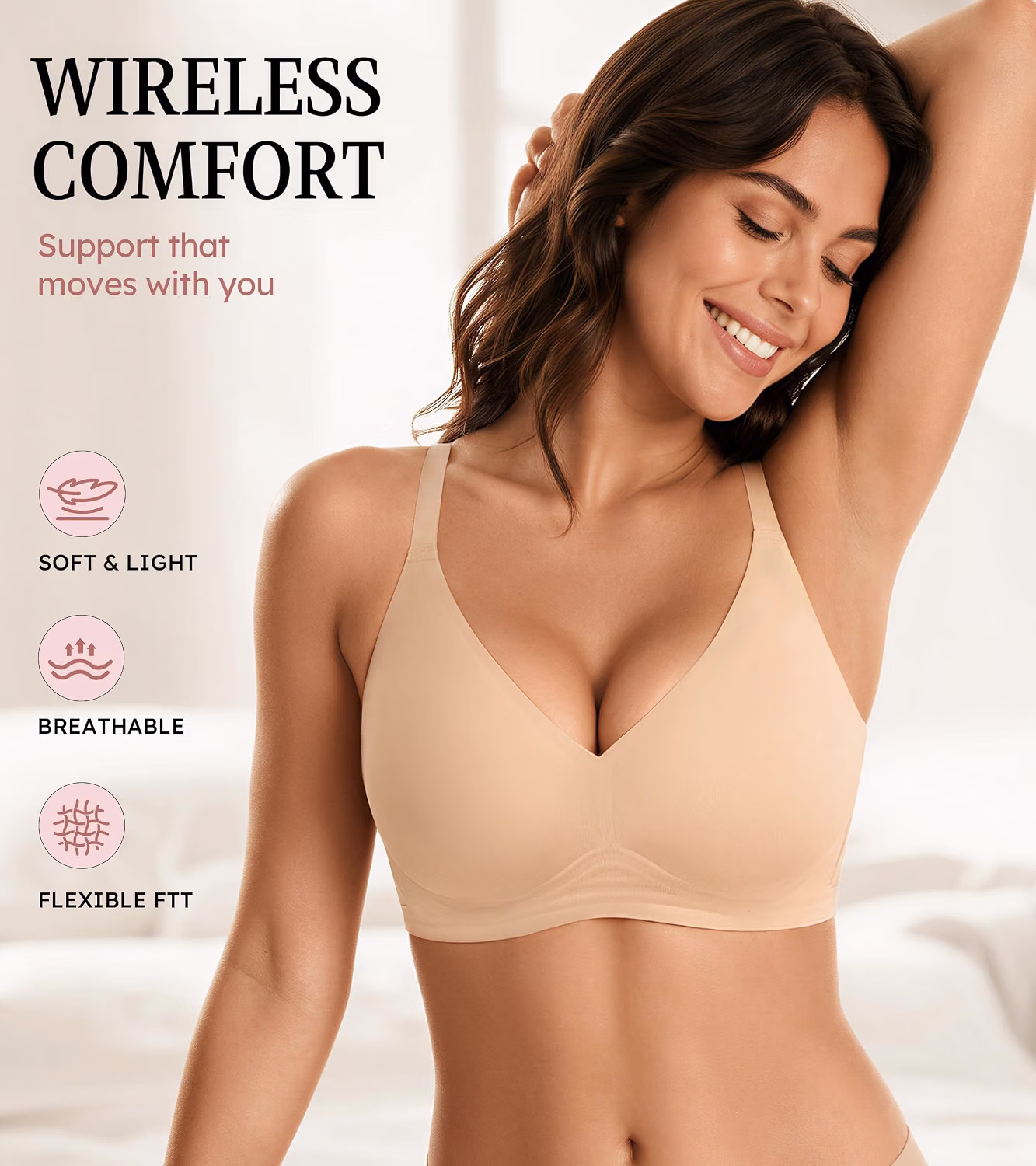 Wireless Full Coverage T-Shirt Bra for Women — image 5