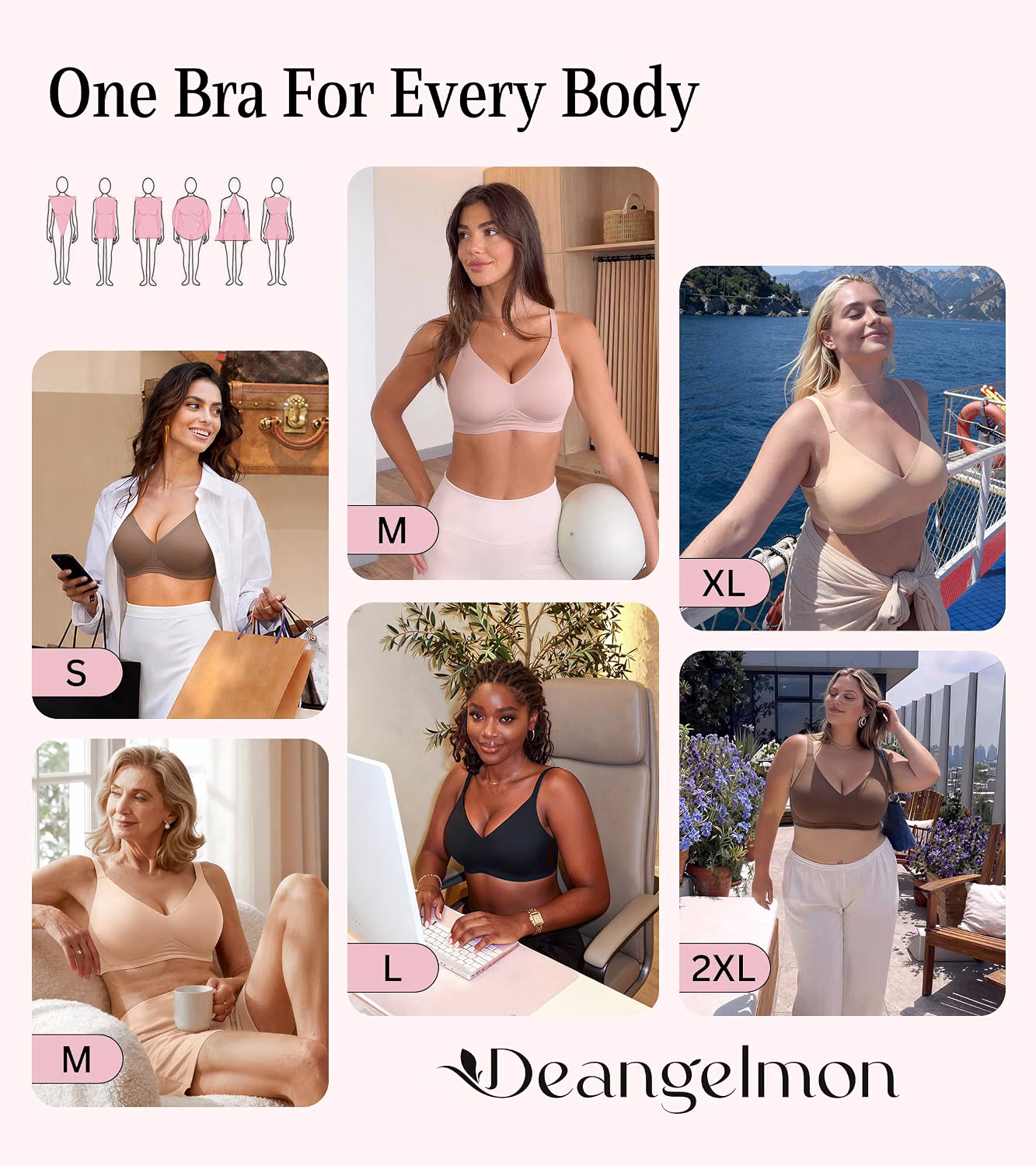 Wireless Full Coverage T-Shirt Bra for Women — image 6